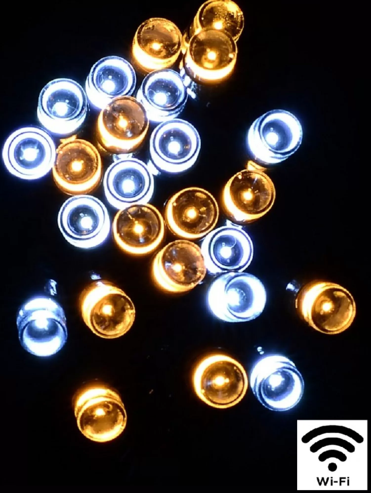 Christmas Warehouse 1000 Cool & Warm White Led Concave Bulb Wifi Christmas String Lights - 50M> Led Fairy Lights