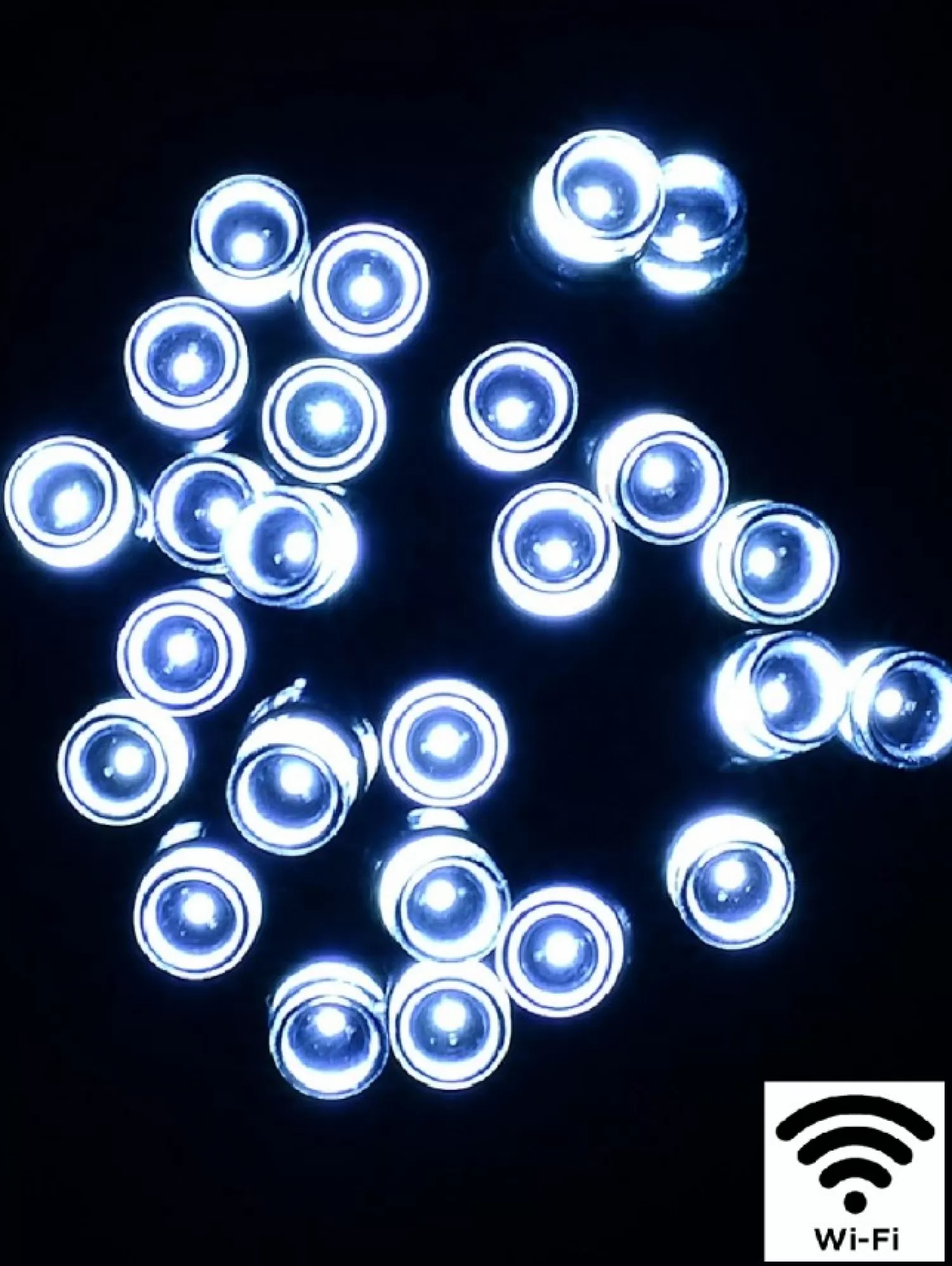 Christmas Warehouse 1000 Cool White Led Concave Bulb Wifi Christmas Fairy String Lights - 50M> Led Fairy Lights