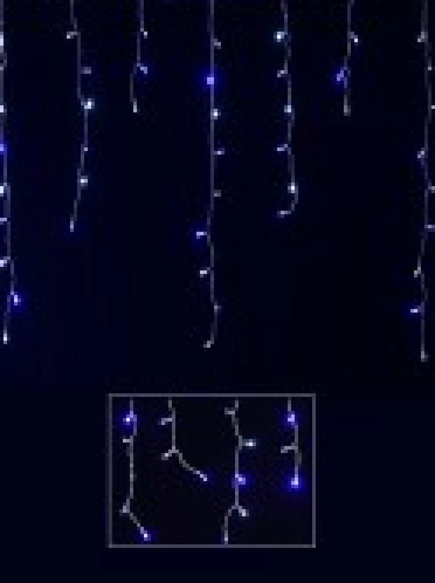Christmas Warehouse 1008 Blue & Cool White Concave Bulb Led Christmas Icicle String Light - 30M> Icicle Lights