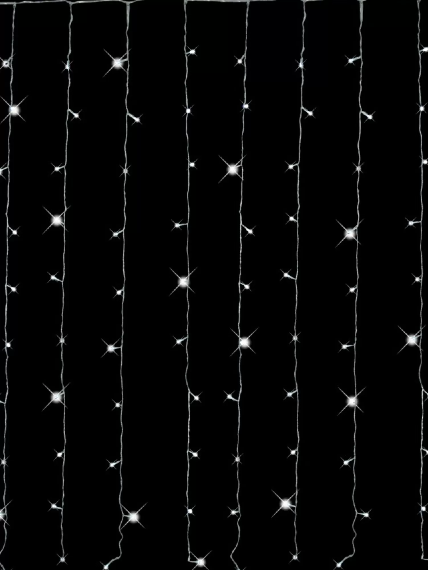 Christmas Warehouse 120 Cool White Concave Bulb Led Christmas Curtain Light String - 2.2M> Curtain Lights