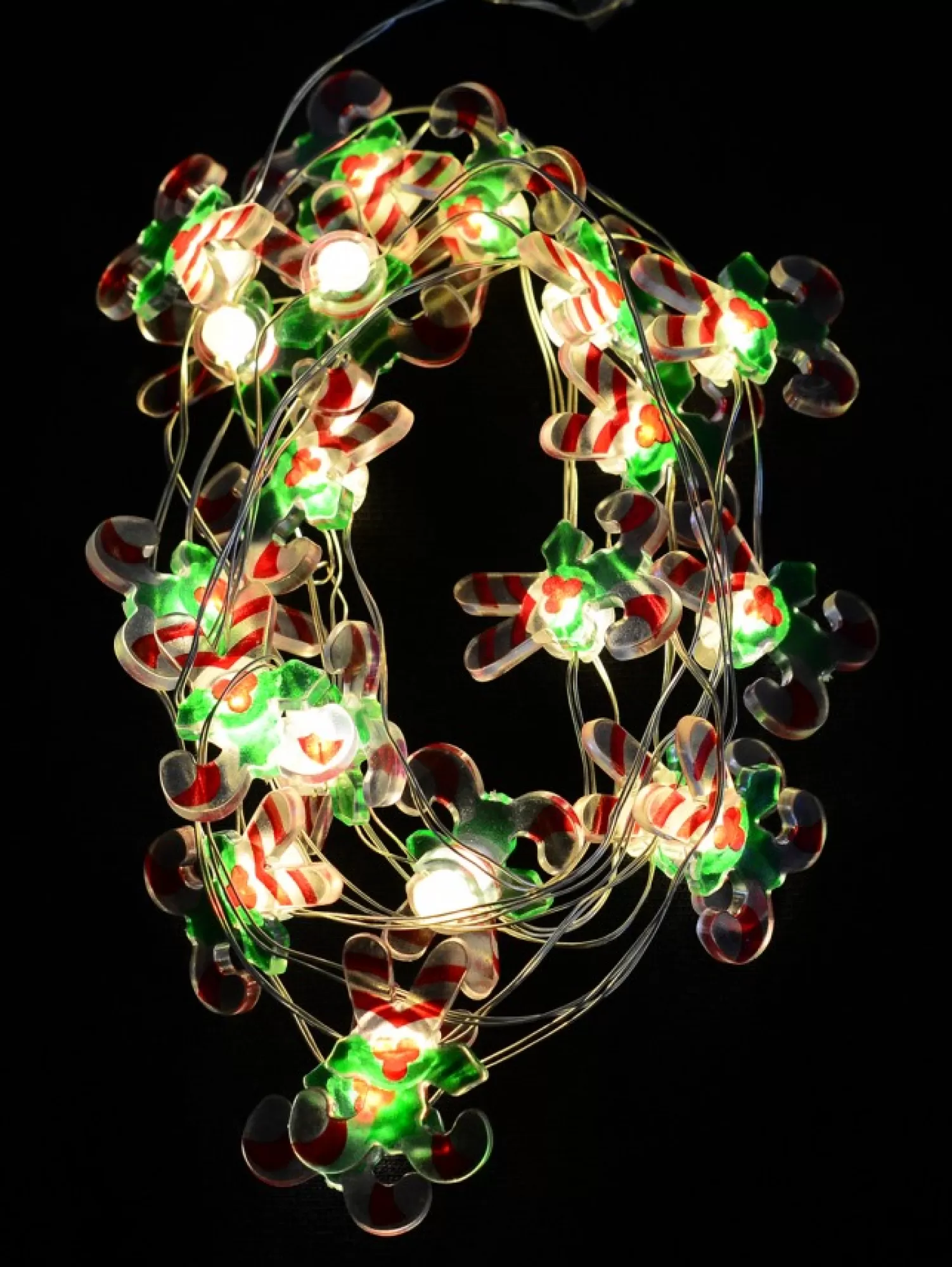 Christmas Warehouse 20 Candy Canes With Warm White Led Bulb Christmas String Battery Lights - 2M> Battery Operated Lights
