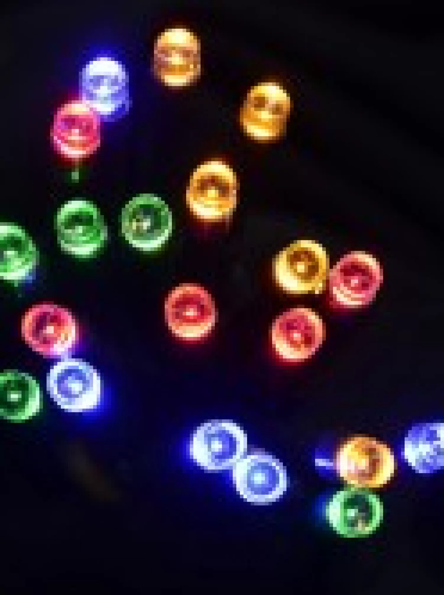 Christmas Warehouse 20 Multi Colour Concave Led Bulb Christmas Battery String Fairy Lights - 2.4M> Battery Operated Lights