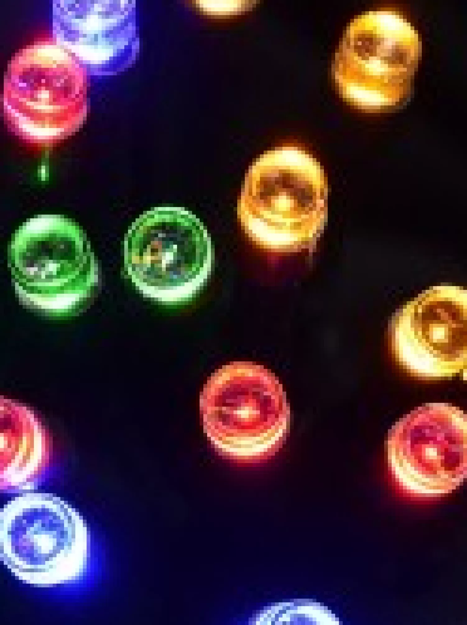 Christmas Warehouse 20 Multi Colour Concave Led Bulb Christmas Battery String Fairy Lights - 2.4M> Battery Operated Lights