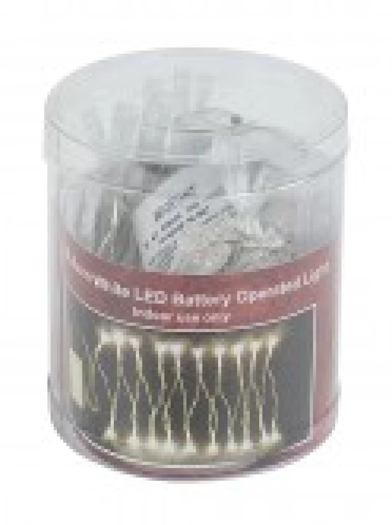 Christmas Warehouse 20 Warm White Concave Led Bulb Christmas String Battery Fairy Lights - 2.4M> Battery Operated Lights