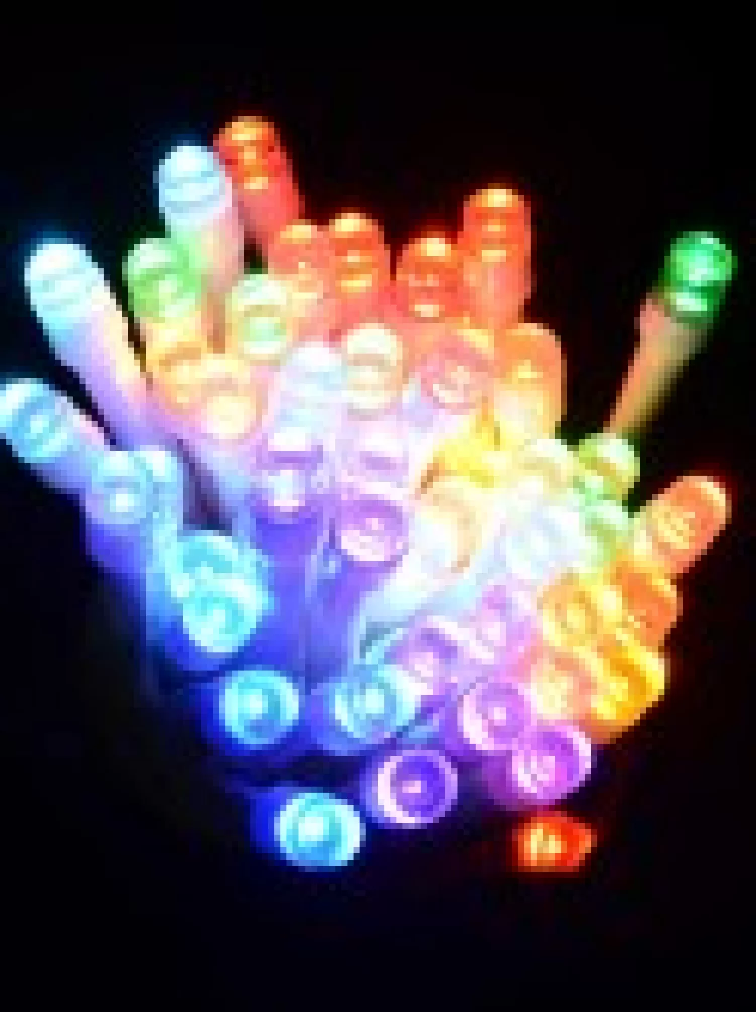 Christmas Warehouse 336 Multi Colour Led Concave Bulb Firecracker Cluster Icicle Light - 90Cm> Icicle Lights