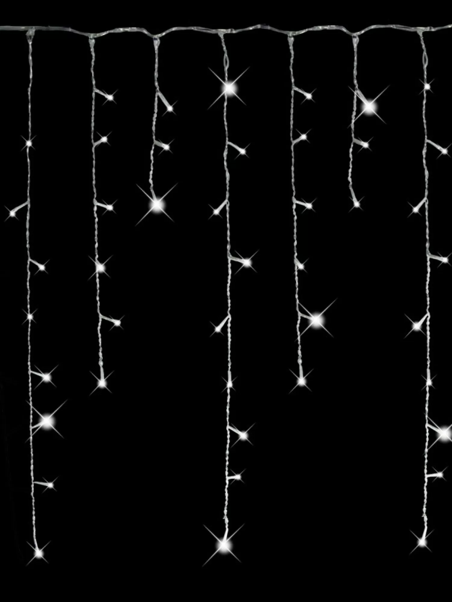 Christmas Warehouse 360 Cool White Concave Bulb Led Snowing Icicle String Light - 8M> Icicle Lights
