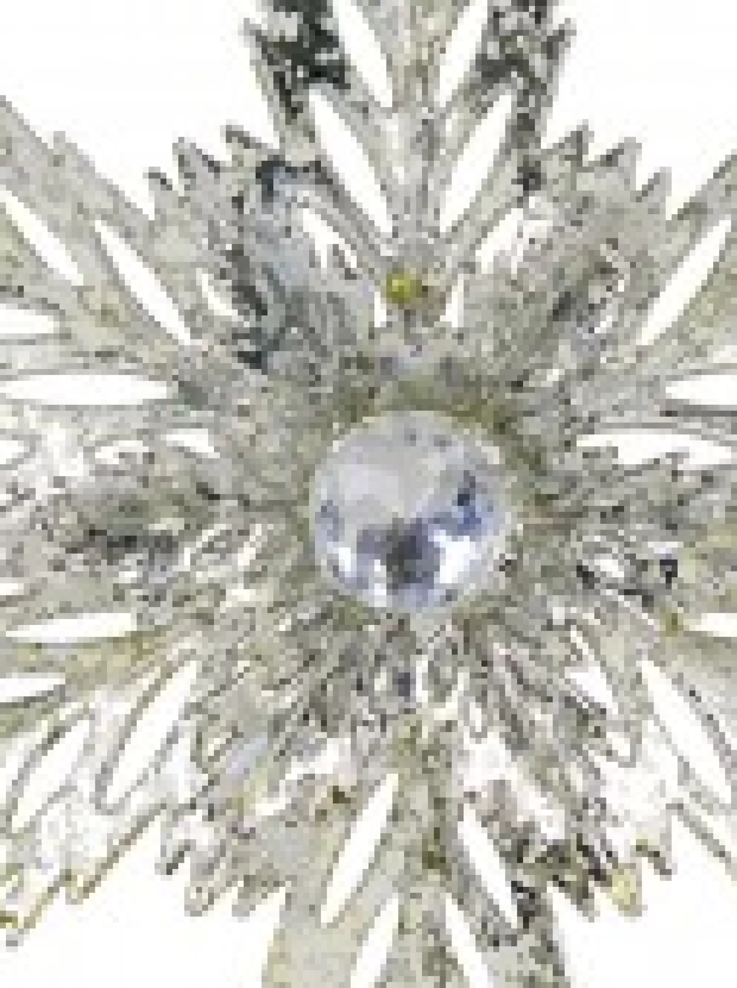Christmas Warehouse 3D Silver Snowflake With Sequins Christmas Tree Hanging Decoration - 15Cm> Hanging Decorations - Individual