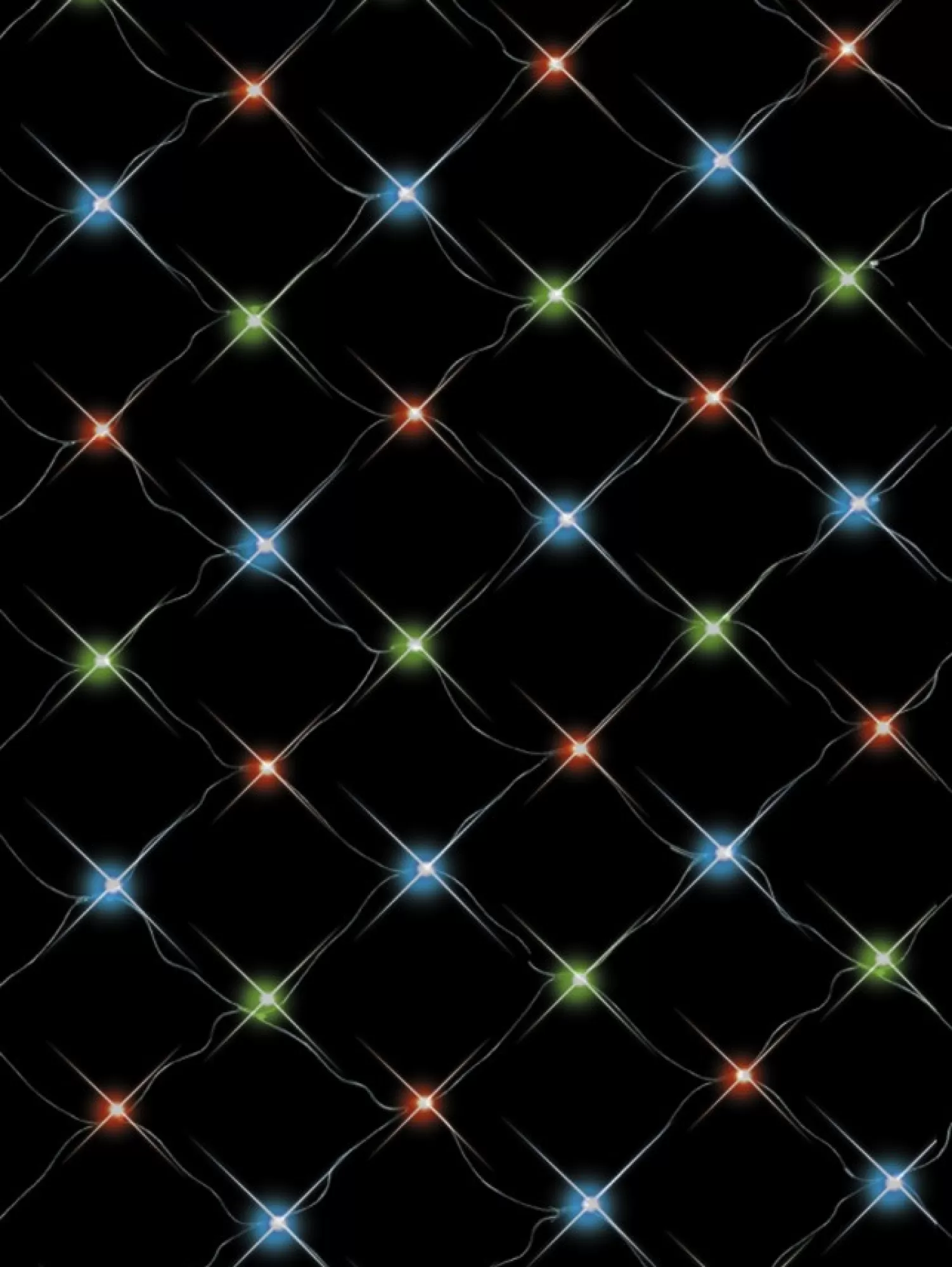 Christmas Warehouse 96 Multi Colour Led Concave Bulb Christmas Net Light - 1.3M X 2.1M> Net Lights