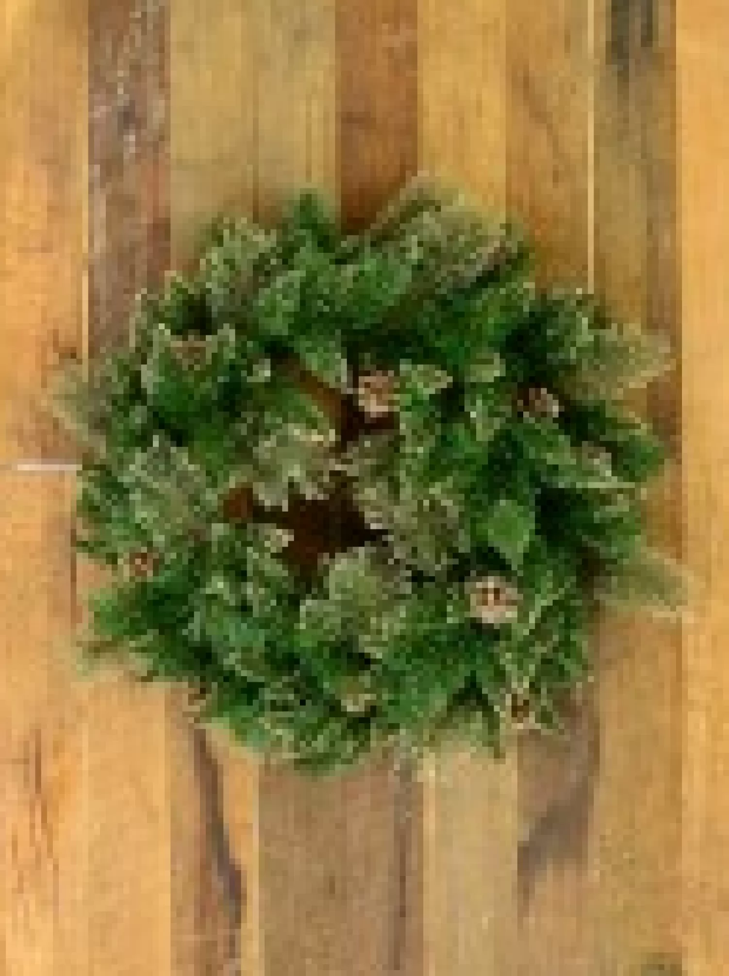 Christmas Warehouse Balsam Pine Wreath With 132 Gold Glittered Tips & Pine Cones - 56Cm> Christmas Wreaths