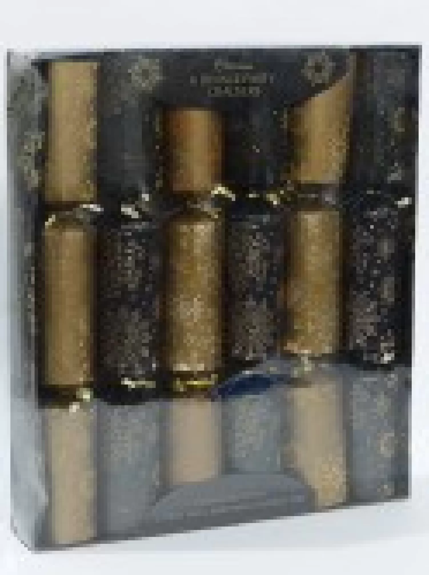 Christmas Warehouse Black & Gold Snowflakes & Stars Christmas Cracker Bon Bons - 6 X 38Cm> Christmas Cracker Bon Bon Packs (4 - 16 Per Pack)