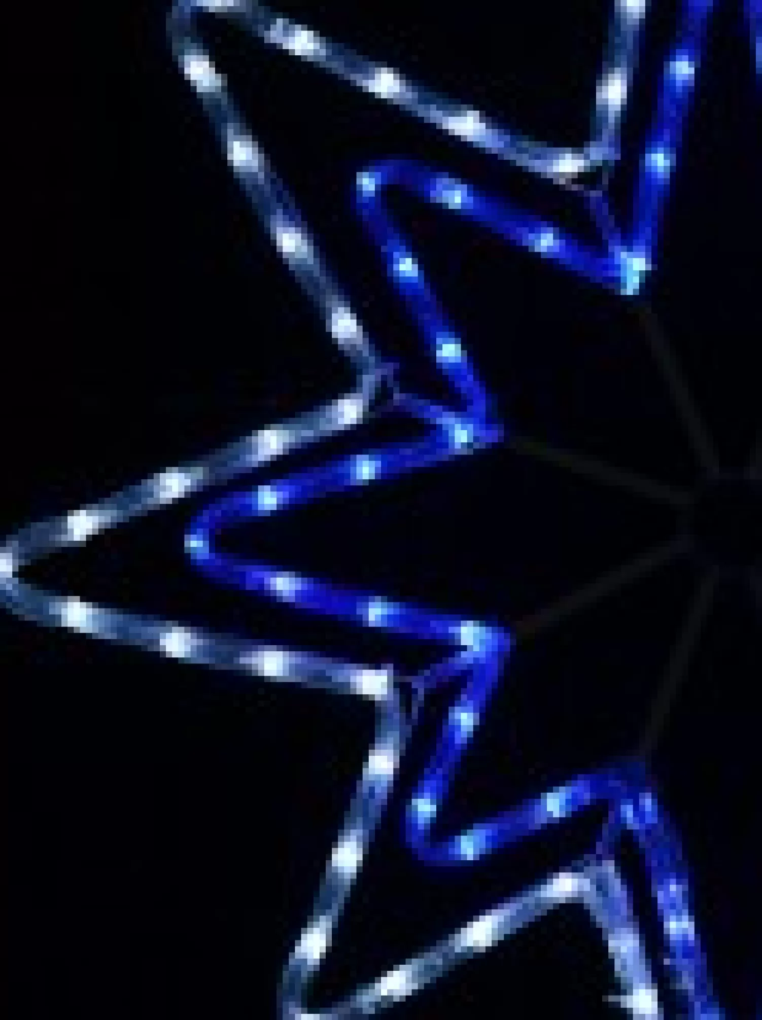 Christmas Warehouse Blue & Cool White 5-Point Star Of Bethlehem Led Rope Light Silhouette - 75Cm> Christmas Light Displays