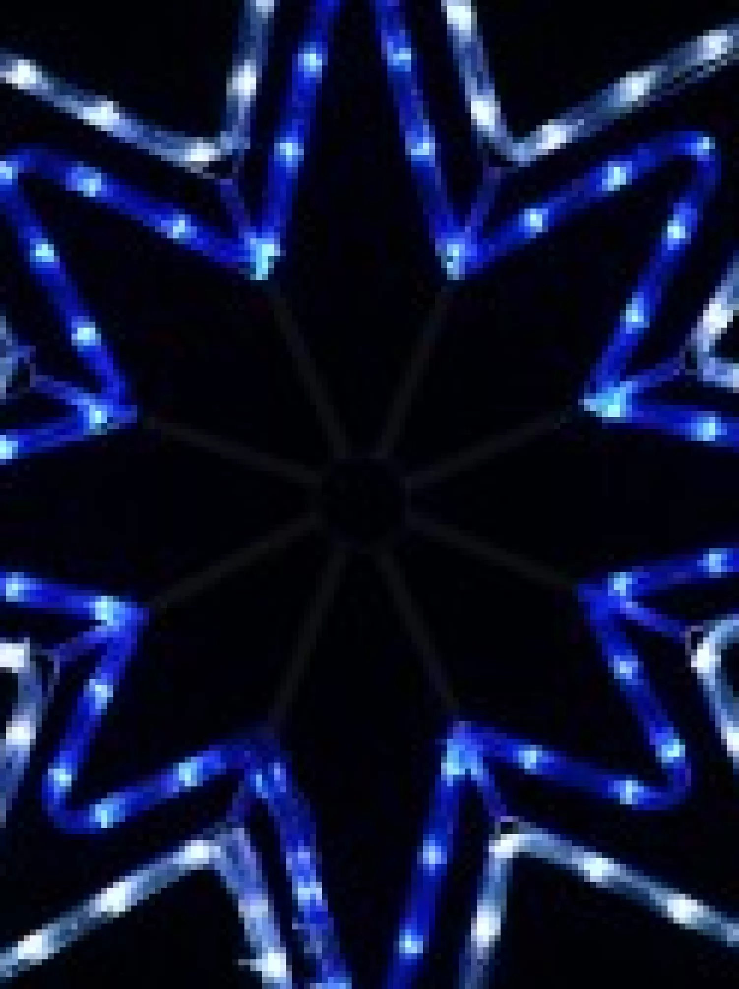 Christmas Warehouse Blue & Cool White 5-Point Star Of Bethlehem Led Rope Light Silhouette - 75Cm> Christmas Light Displays