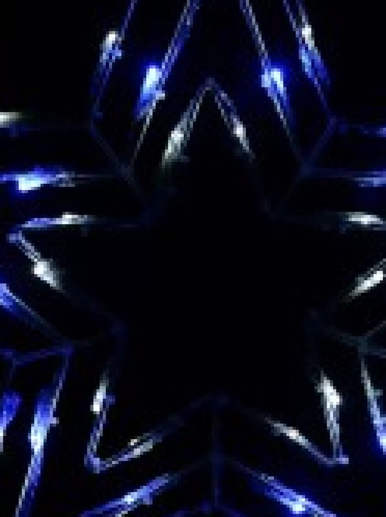 Christmas Warehouse Blue & Cool White Led Triple Christmas Star String Light Silhouette - 50Cm> Christmas Light Displays