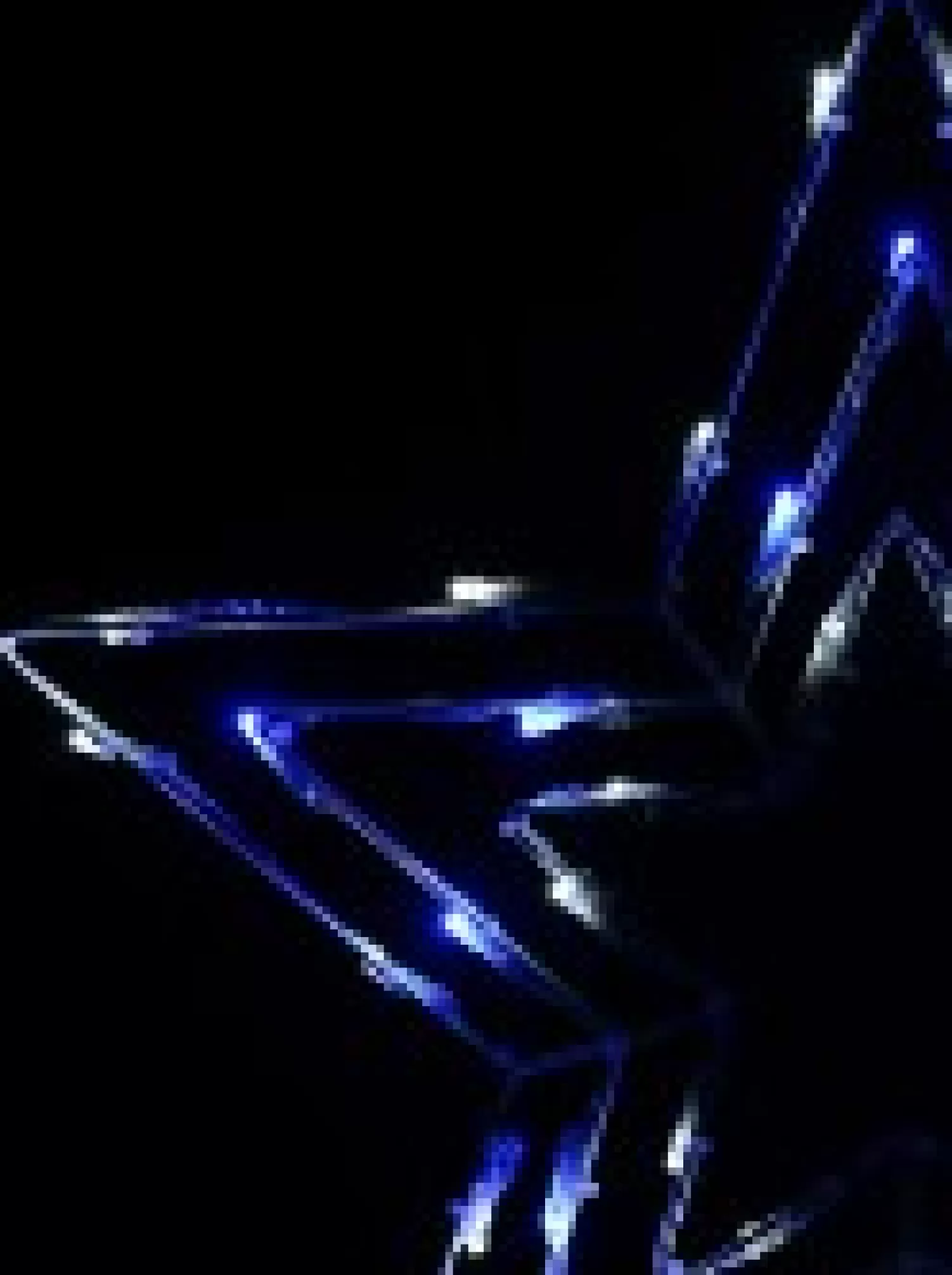 Christmas Warehouse Blue & Cool White Led Triple Christmas Star String Light Silhouette - 50Cm> Christmas Light Displays