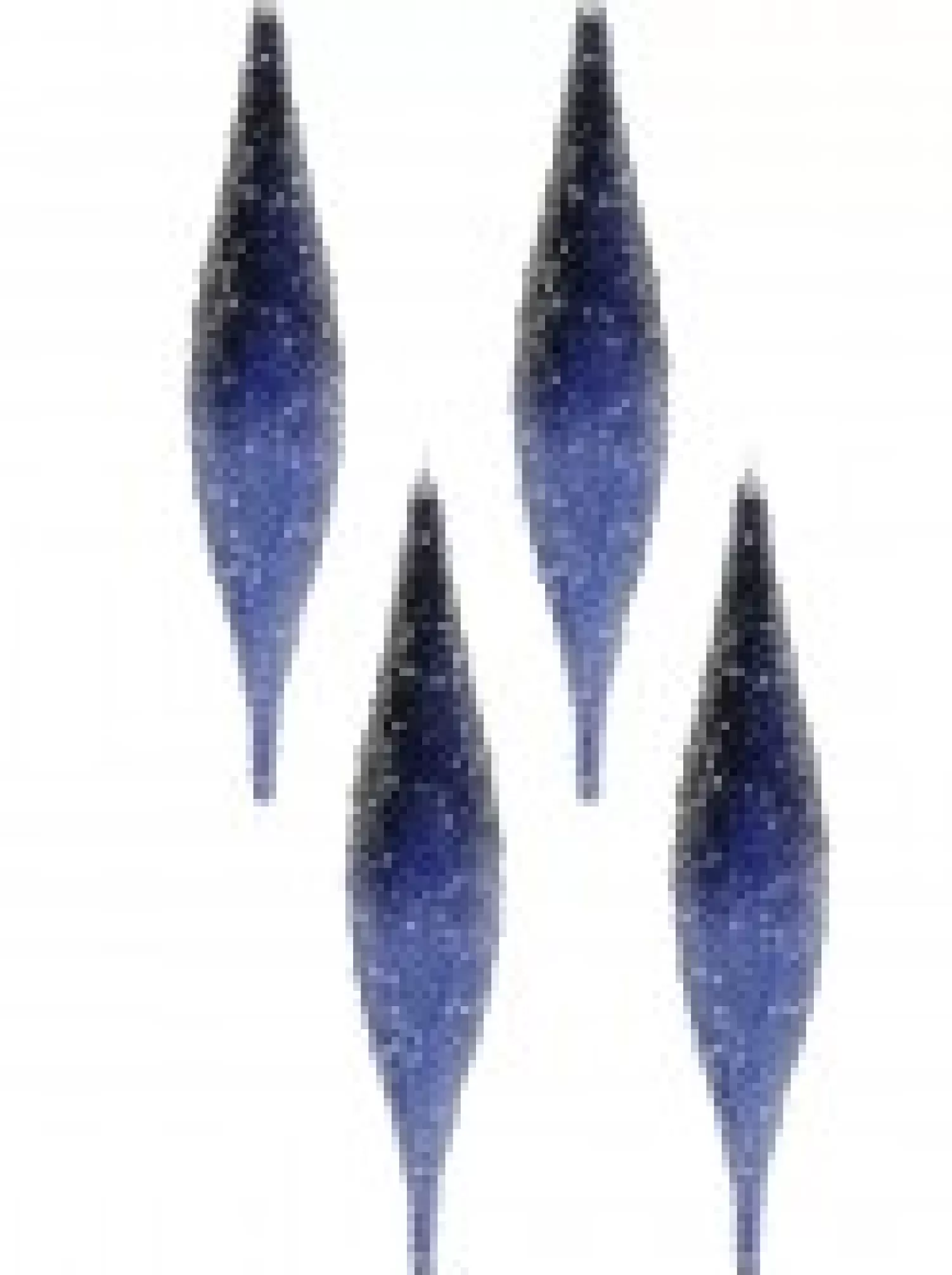 Christmas Warehouse Blue With Frost Look Pine Cone Shape Baubles Hanging Decorations - 4 X 33Cm> Hanging Decorations - Packs