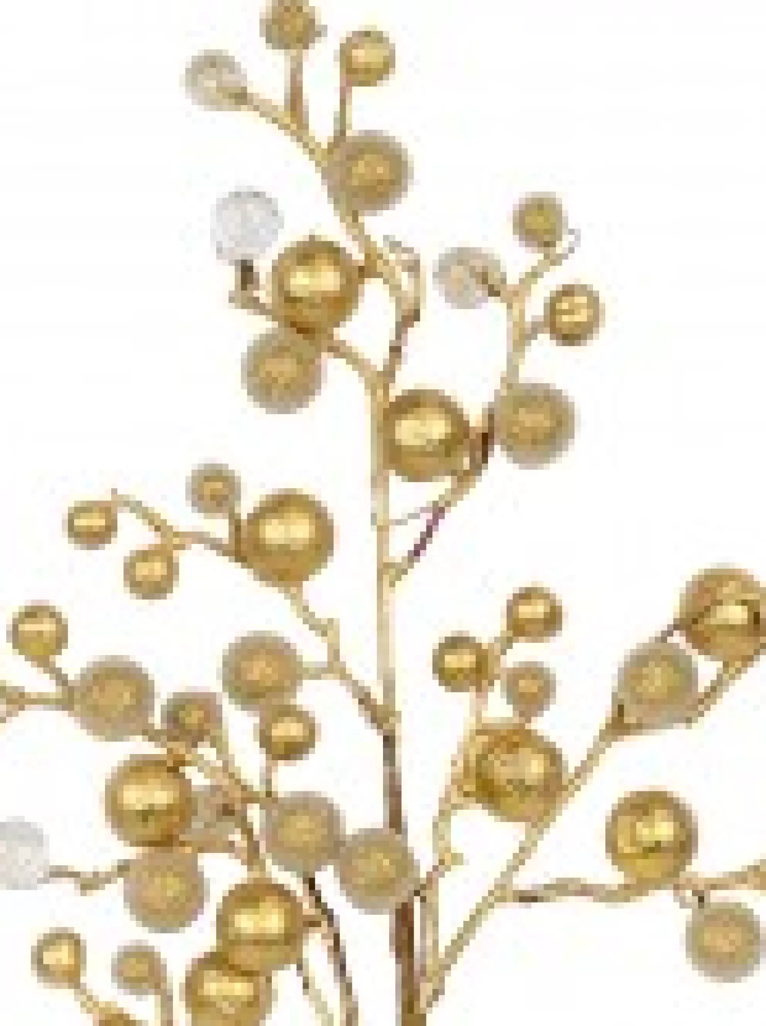 Christmas Warehouse Bronze, Beaded & Diamante Berries Decorative Christmas Spray Stem - 61Cm> Christmas Stems