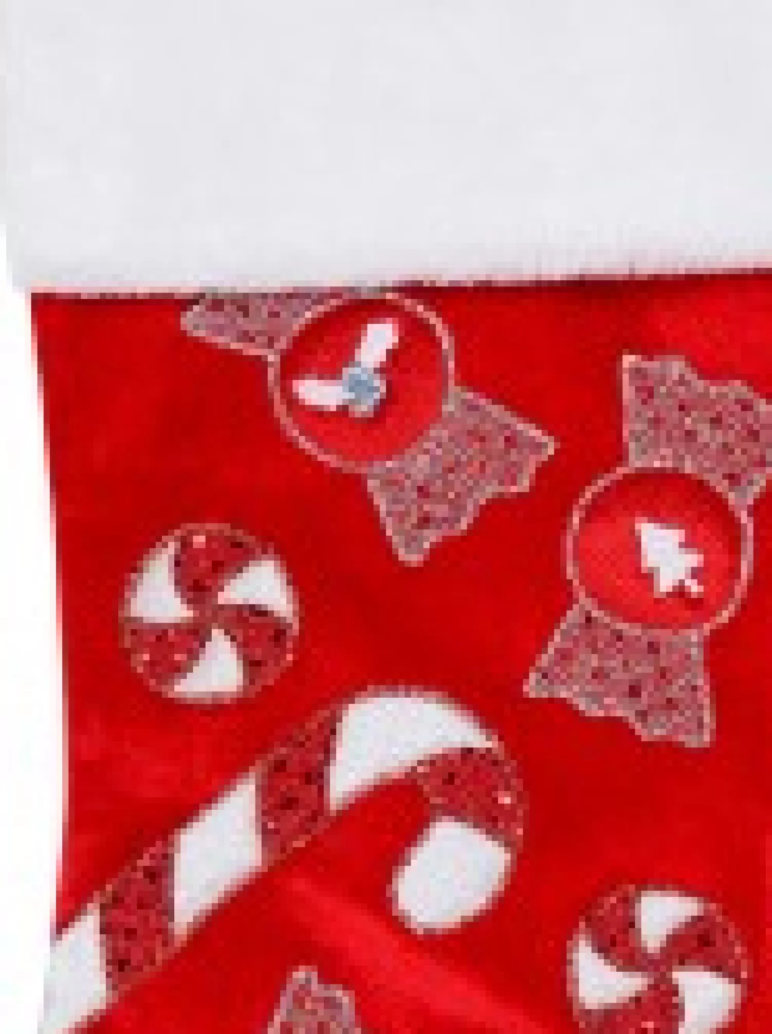 Christmas Warehouse Candy Canes & Lollies Red Velvet With White Cuff Christmas Stocking - 48Cm> Christmas Stockings