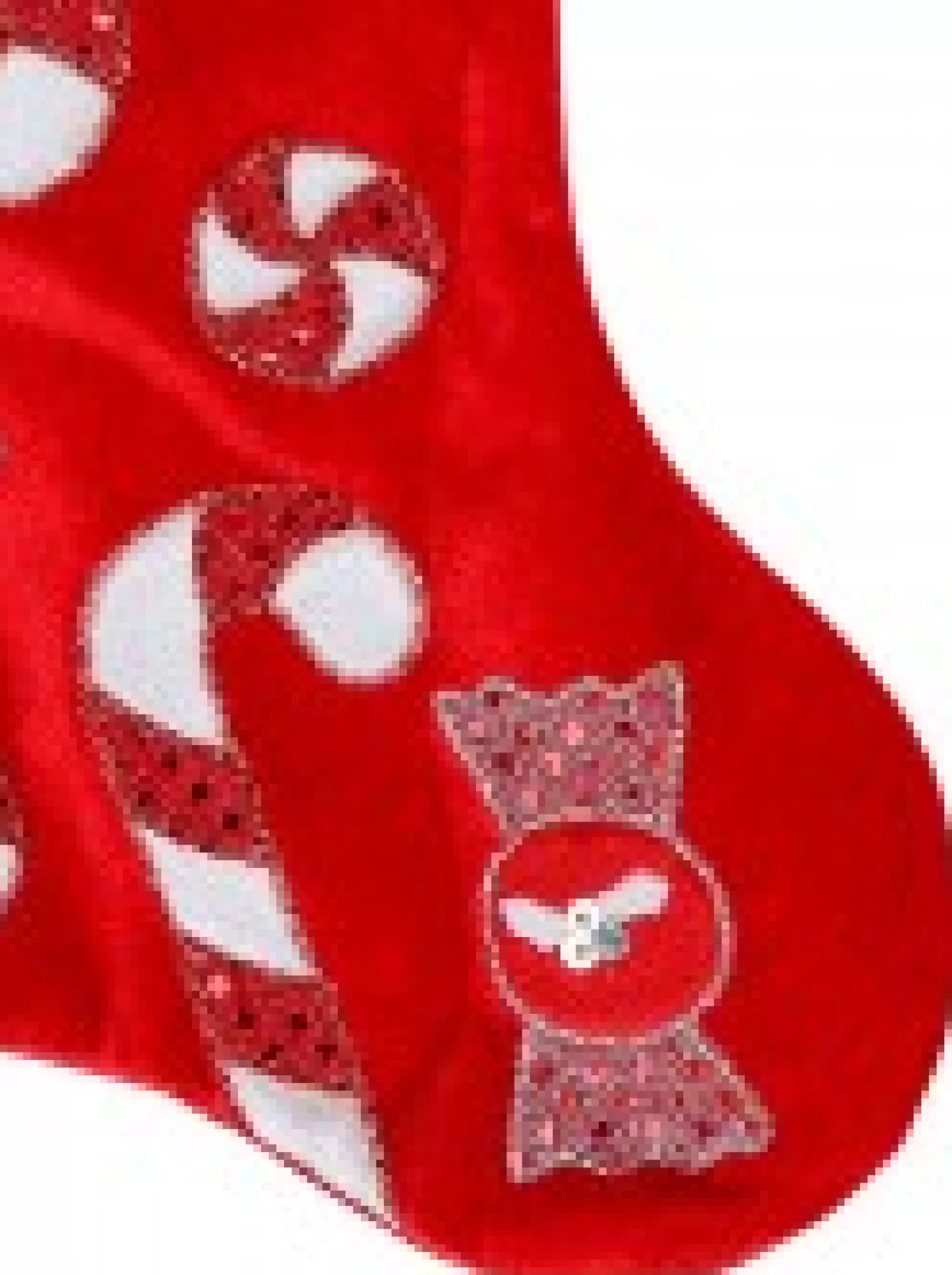 Christmas Warehouse Candy Canes & Lollies Red Velvet With White Cuff Christmas Stocking - 48Cm> Christmas Stockings