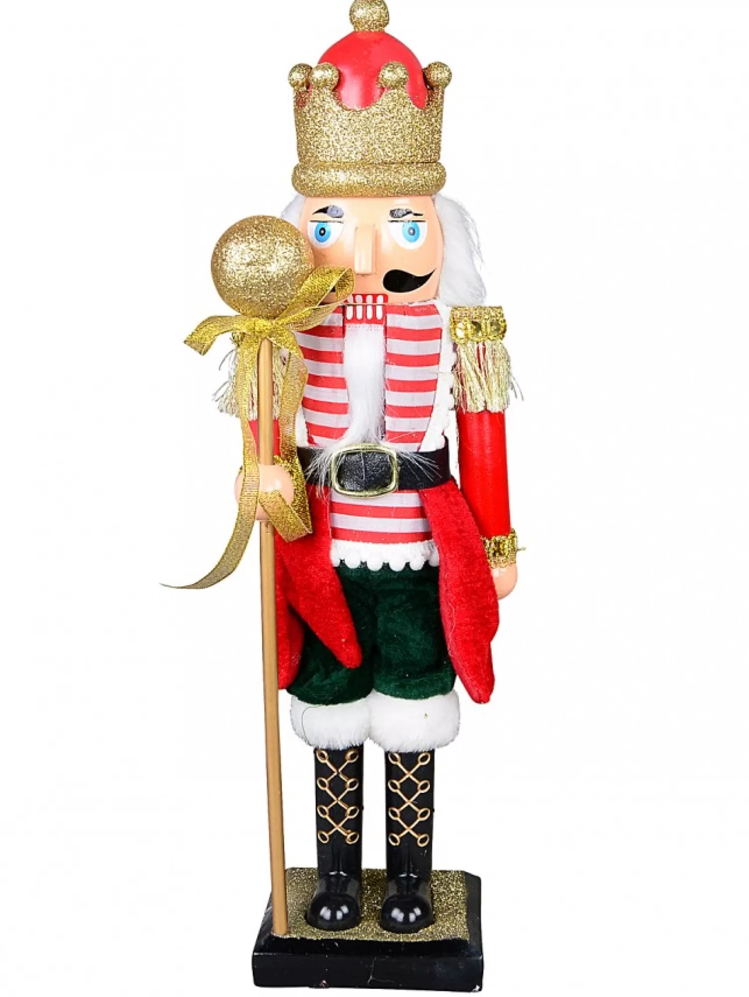 Christmas Warehouse Classic Christmas Nutcracker With Ball Staff Decorative Ornament - 38Cm> Nutcrackers & Tin Soldiers