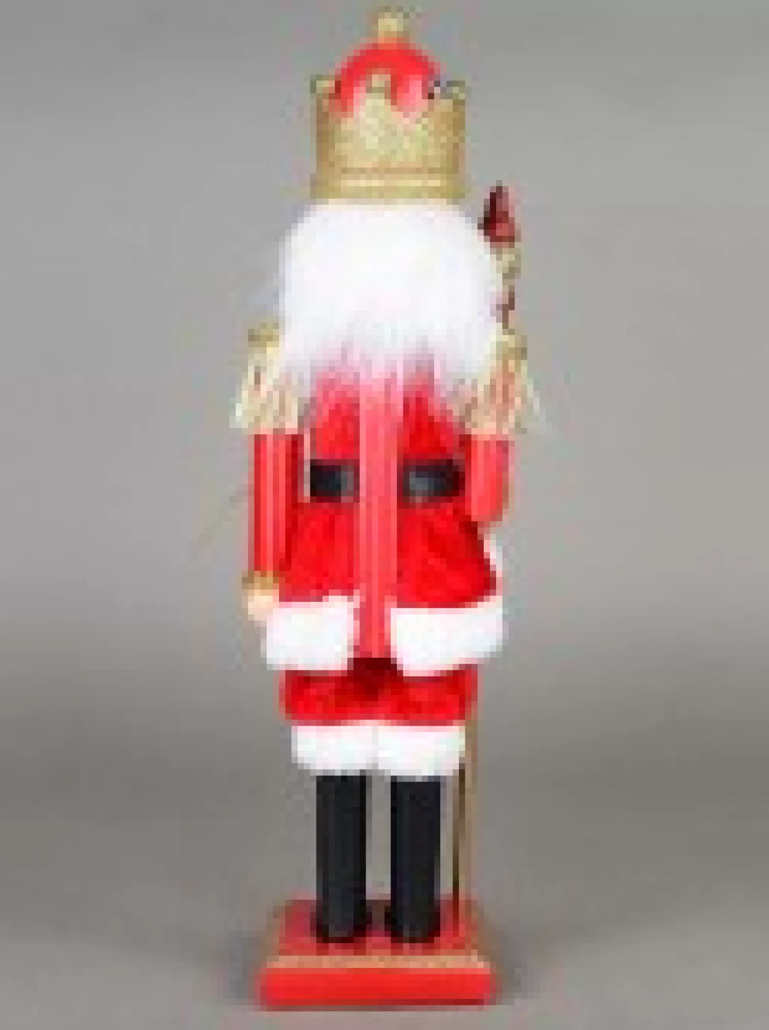 Christmas Warehouse Classic Christmas Nutcracker With Finial Staff Decorative Ornament - 39Cm> Nutcrackers & Tin Soldiers