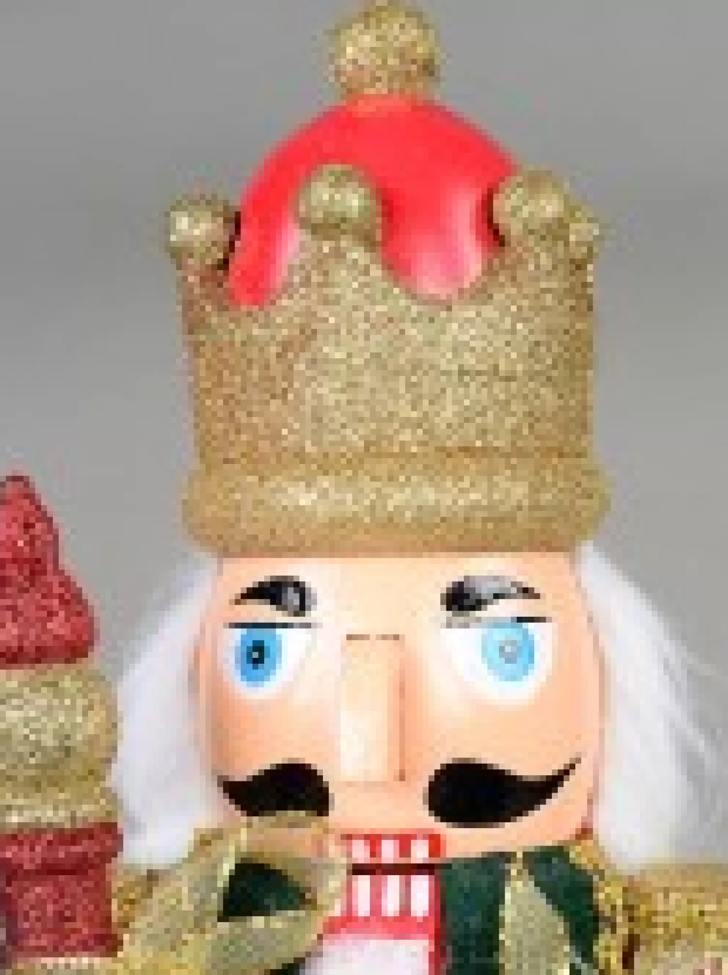Christmas Warehouse Classic Christmas Nutcracker With Finial Staff Decorative Ornament - 39Cm> Nutcrackers & Tin Soldiers