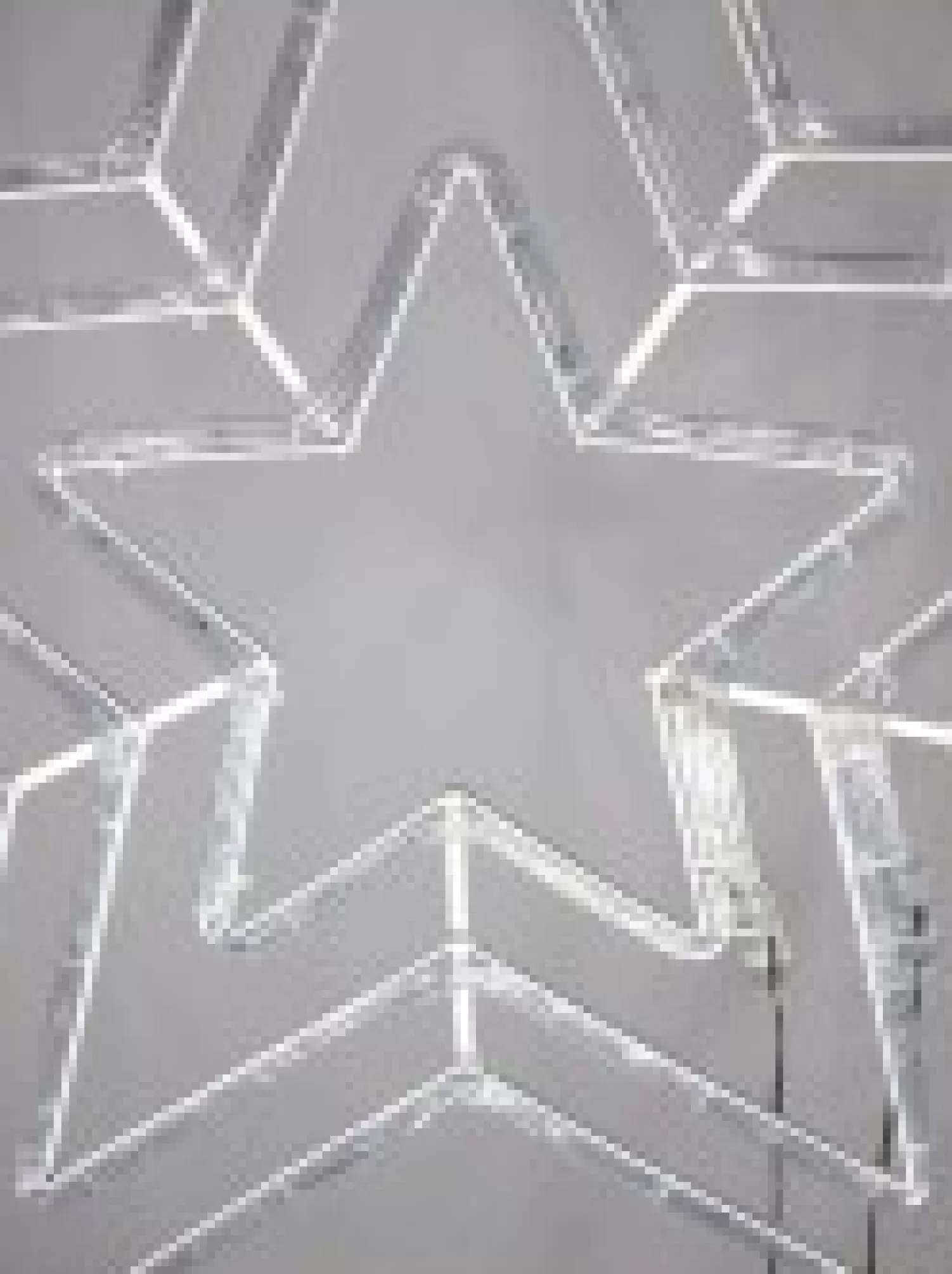 Christmas Warehouse Cool White & Blue Led Triple Christmas Star Rope Light Silhouette - 80Cm> Christmas Light Displays