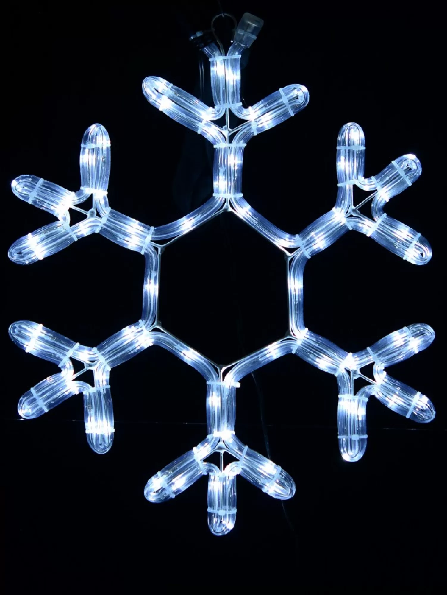 Christmas Warehouse Cool White Led Branched Star Snowflake Rope Light Silhouette - 40Cm> Christmas Light Displays