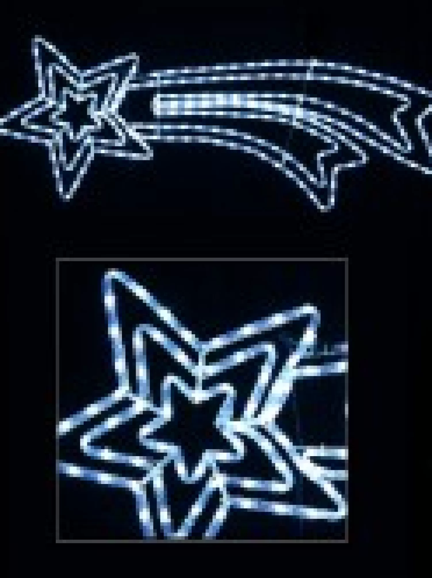 Christmas Warehouse Cool White Led Shooting Christmas Star Rope Light Display Silhouette - 1.2M> Christmas Light Displays