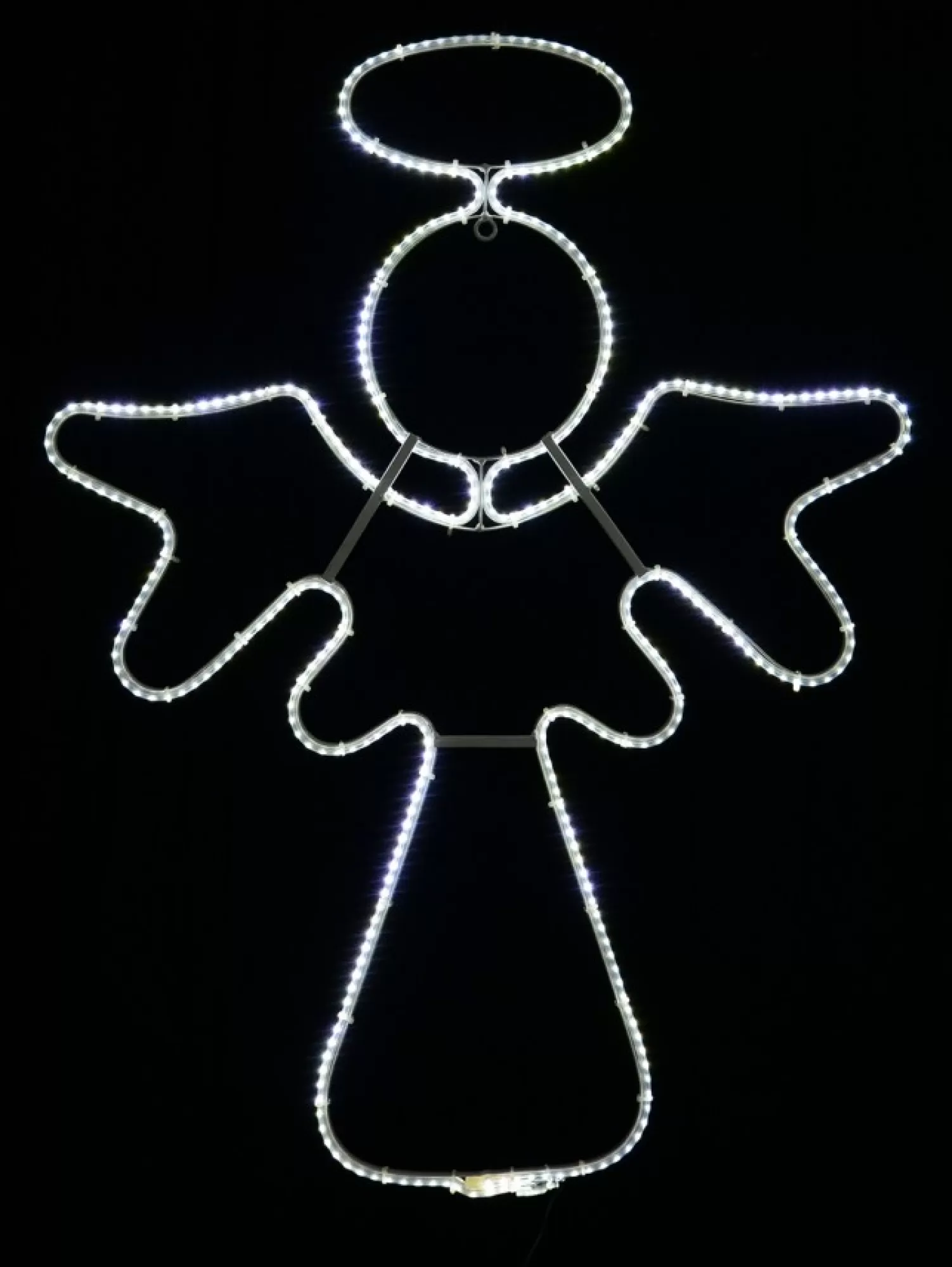 Christmas Warehouse Cool White Nativity Angel With Halo Smd Strip Light Silhouette - 83Cm> Christmas Light Displays