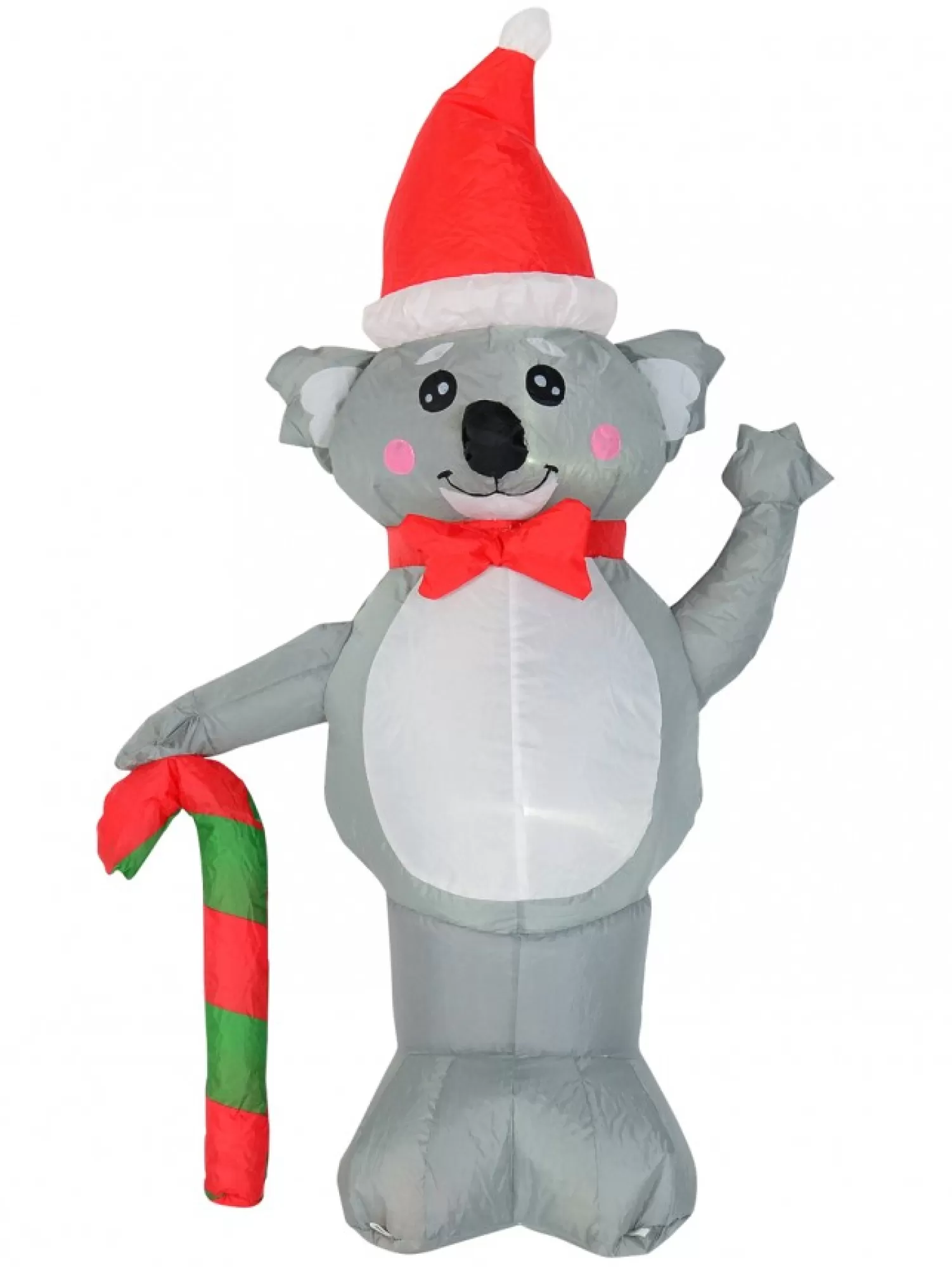 Christmas Warehouse Cuddles The Koala & Candy Cane Illuminated Christmas Inflatable Display - 1.3M> Inflatable Displays