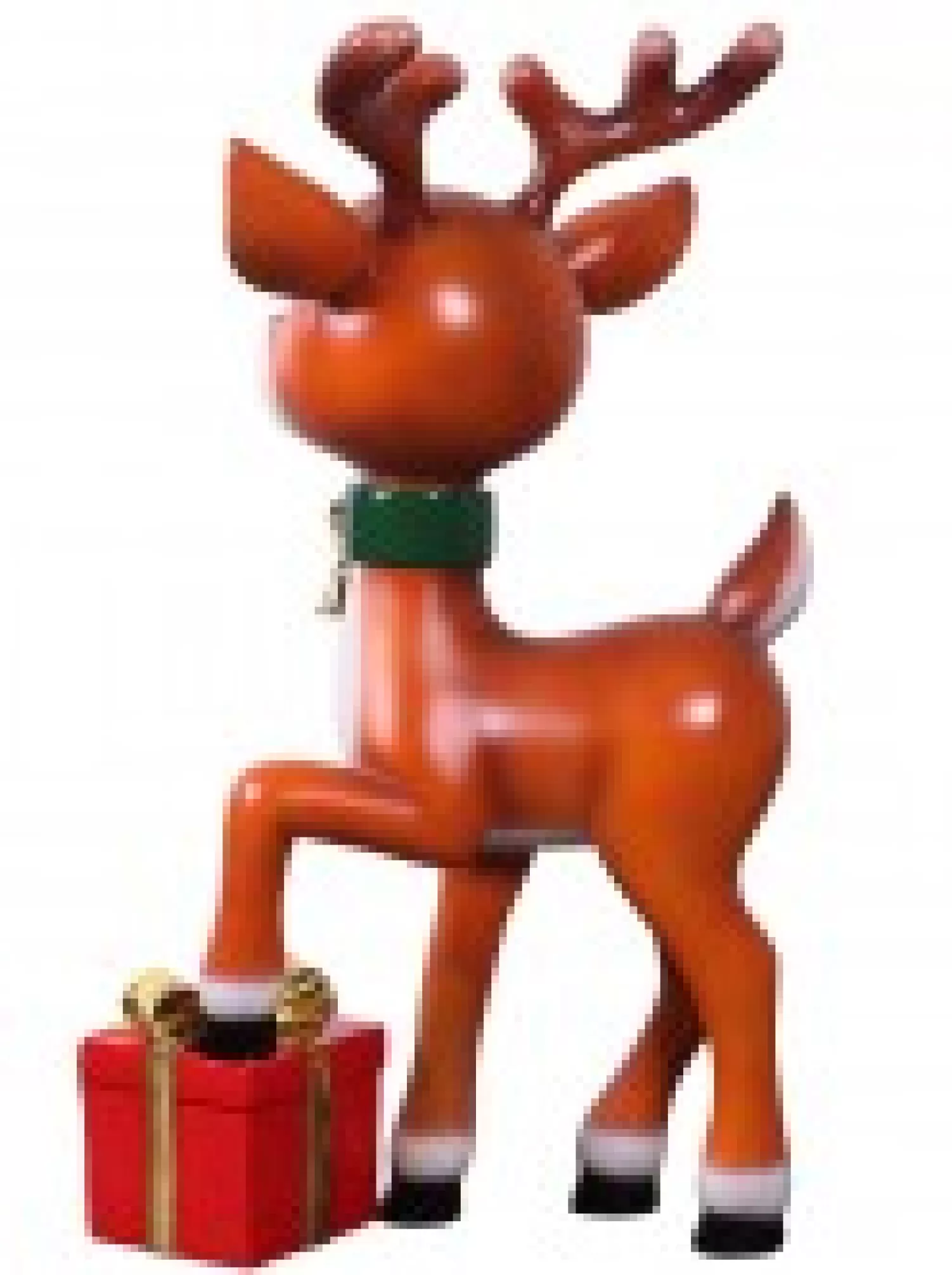 Christmas Warehouse Cute Resin Reindeer Calf With Christmas Gift Life Size Decor Ornament - 89Cm> Large Christmas Decor