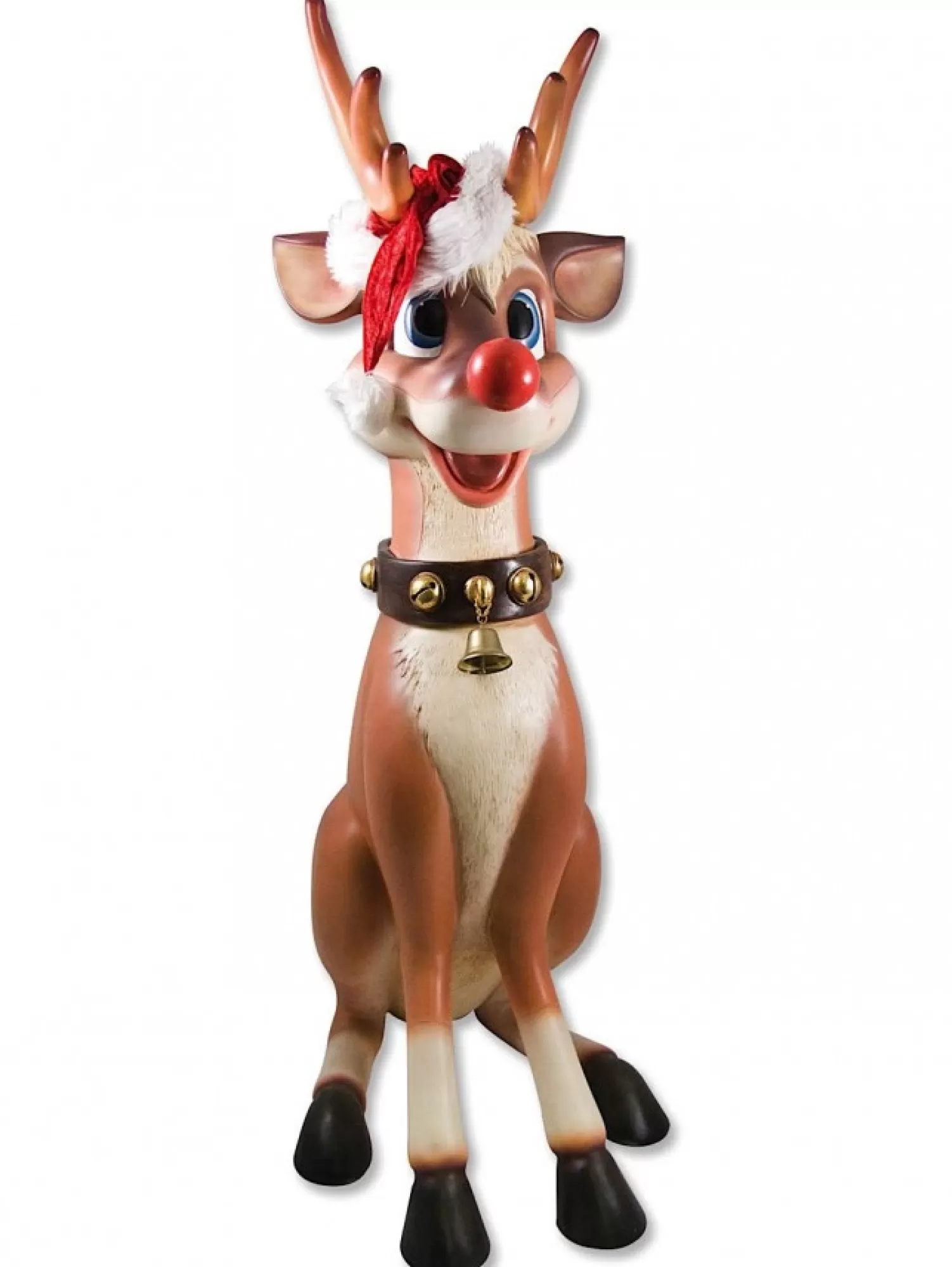 Christmas Warehouse Cute Sitting Resin Reindeer Life Size Christmas Decoration Ornament - 1.1M> Large Christmas Decor