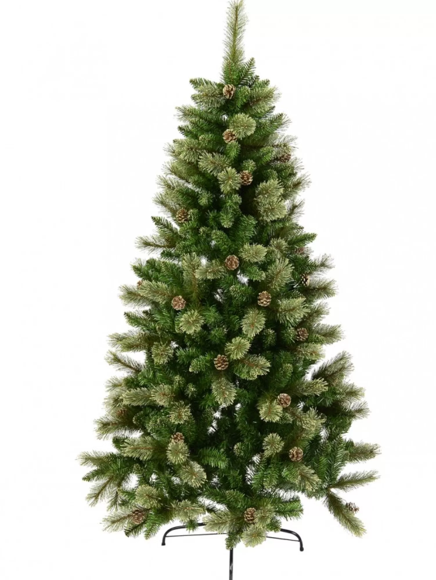 Christmas Warehouse Dawn Dew Light Traditional Christmas Tree With Pine Cones & 1164 Tips - 2.3M> Traditional Christmas Trees