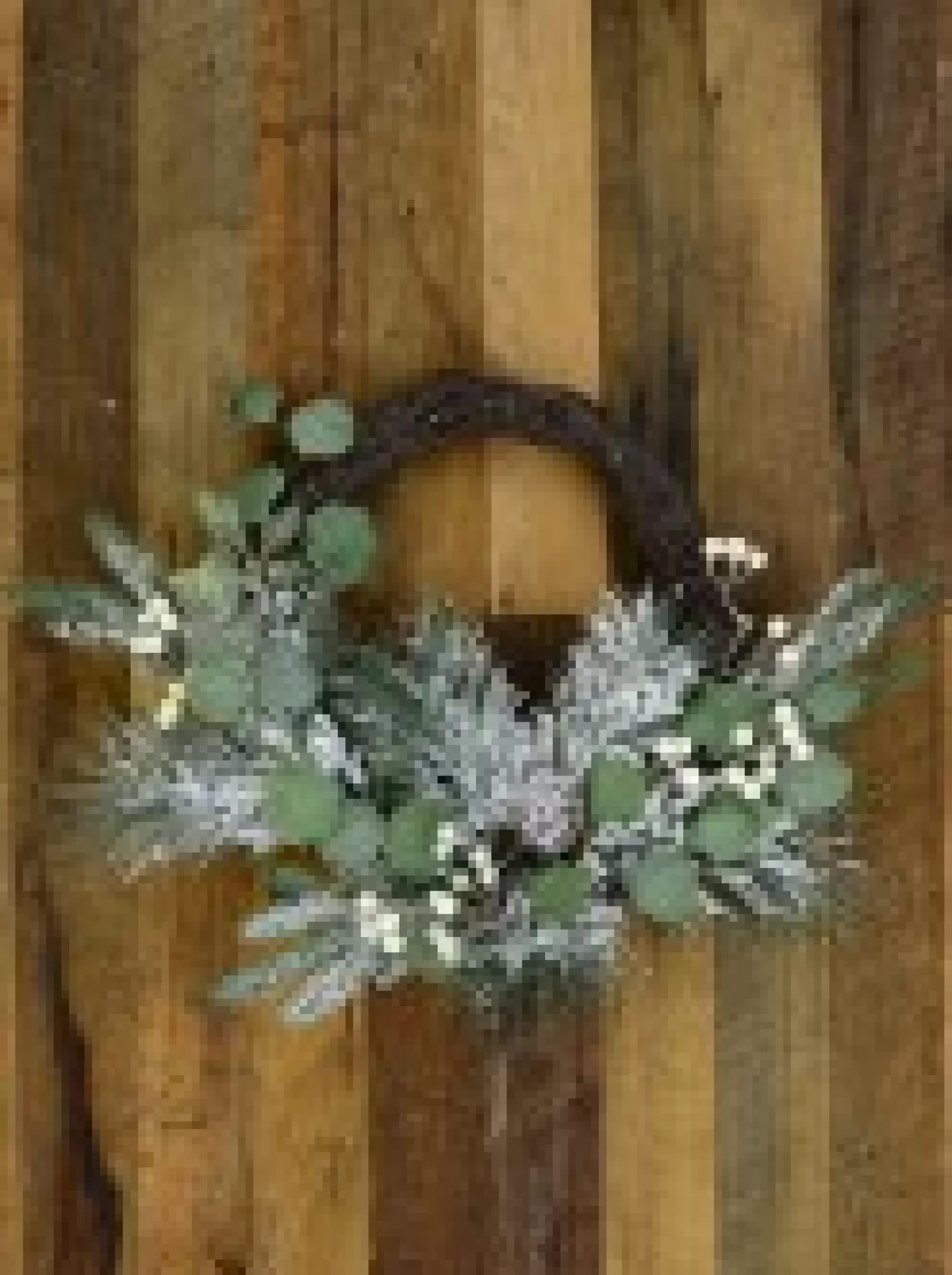 Christmas Warehouse Decorated Wire Spun Winter Wreath With Mixed Flocked Foliage - 50Cm> Christmas Wreaths