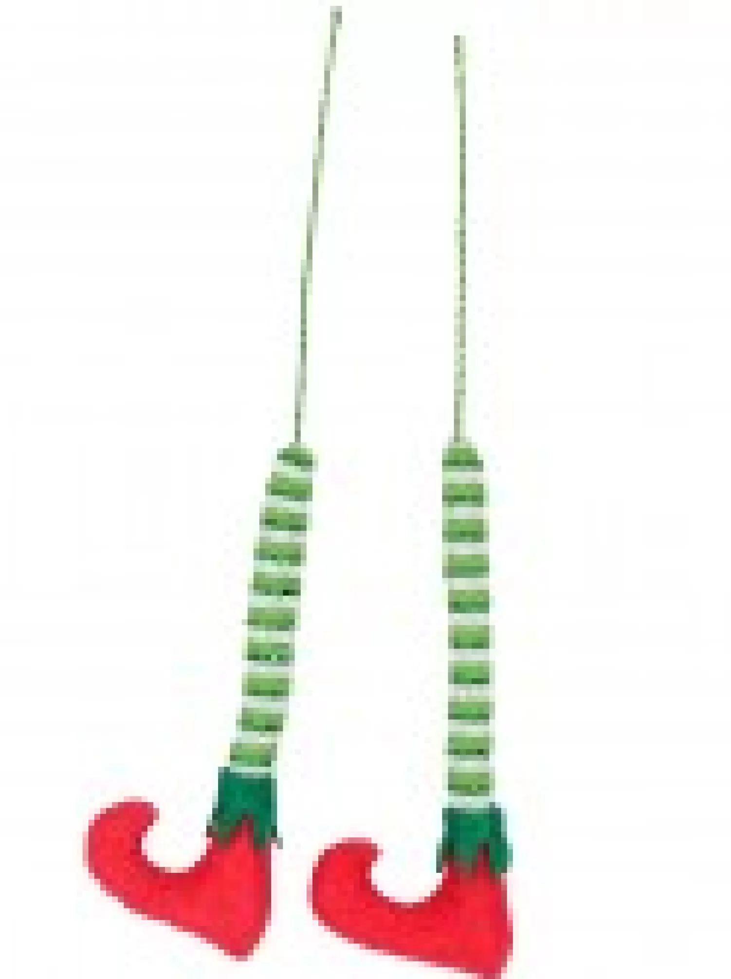 Christmas Warehouse Elf Feet In Your Tree With Long Socks Pair Decorative Christmas Picks - 2 X 40Cm> Christmas Picks