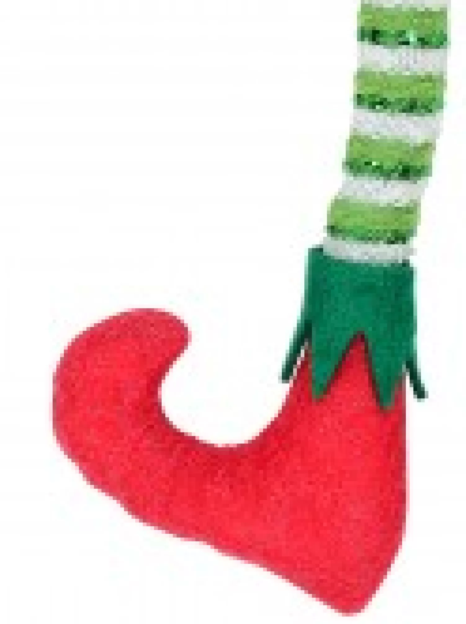 Christmas Warehouse Elf Feet In Your Tree With Long Socks Pair Decorative Christmas Picks - 2 X 40Cm> Christmas Picks
