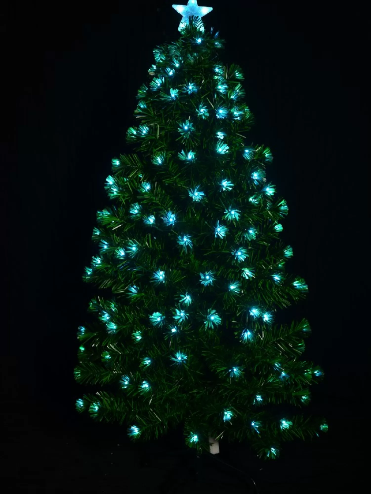Christmas Warehouse Enchanting Dynamic & Static Colour Led Christmas Tree With 183 Tips - 1.5M> Fibre Optic Christmas Trees