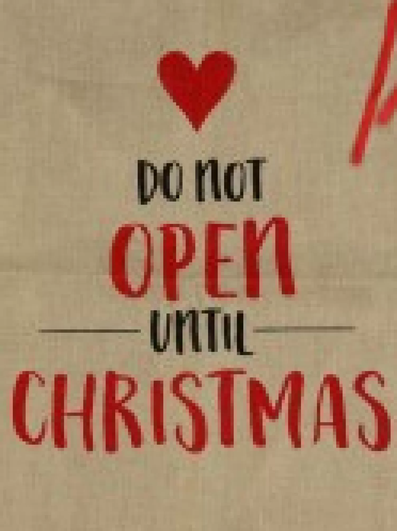 Christmas Warehouse Faux Jute Happy Santa Do Not Open Until Christmas Gift Santa Sack - 93Cm> Santa Sacks