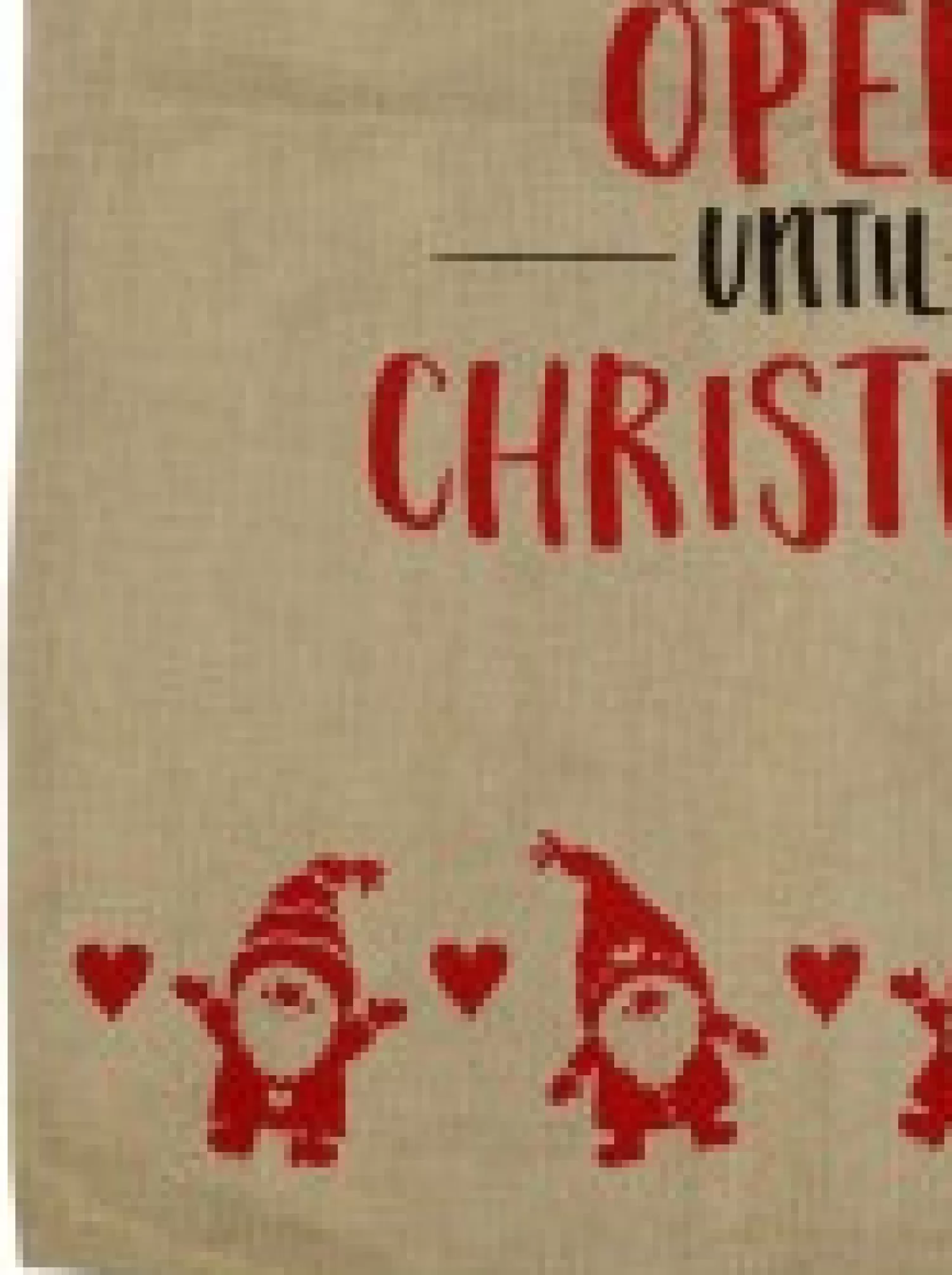 Christmas Warehouse Faux Jute Happy Santa Do Not Open Until Christmas Gift Santa Sack - 93Cm> Santa Sacks