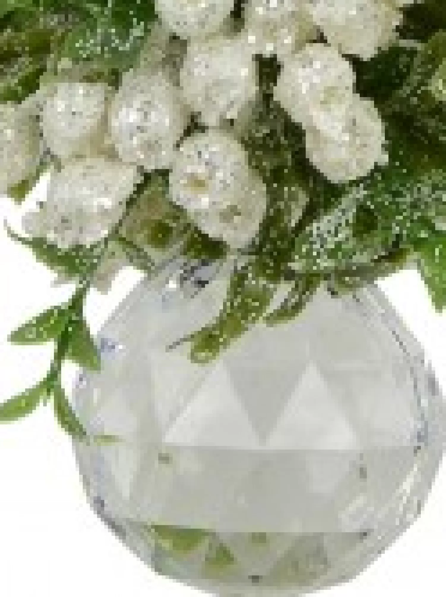 Christmas Warehouse Frosted Mistletoe With Simulant Jewel Christmas Hanging Decoration - 12Cm> Hanging Decorations - Individual