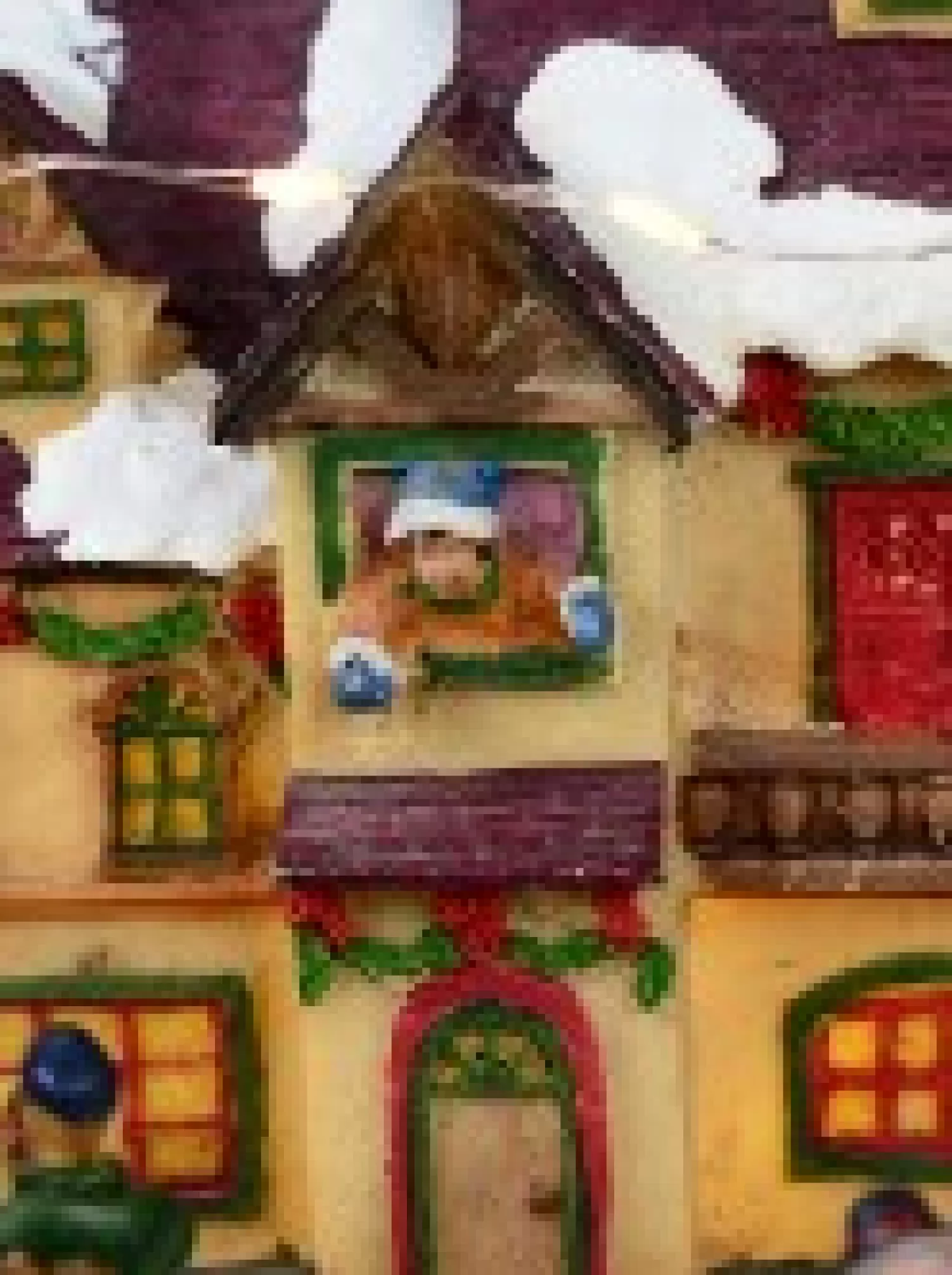 Christmas Warehouse Fun Slide & Merry-Go-Round At Santa's Workshop Christmas Village Scene - 23Cm> Christmas Village Scenes