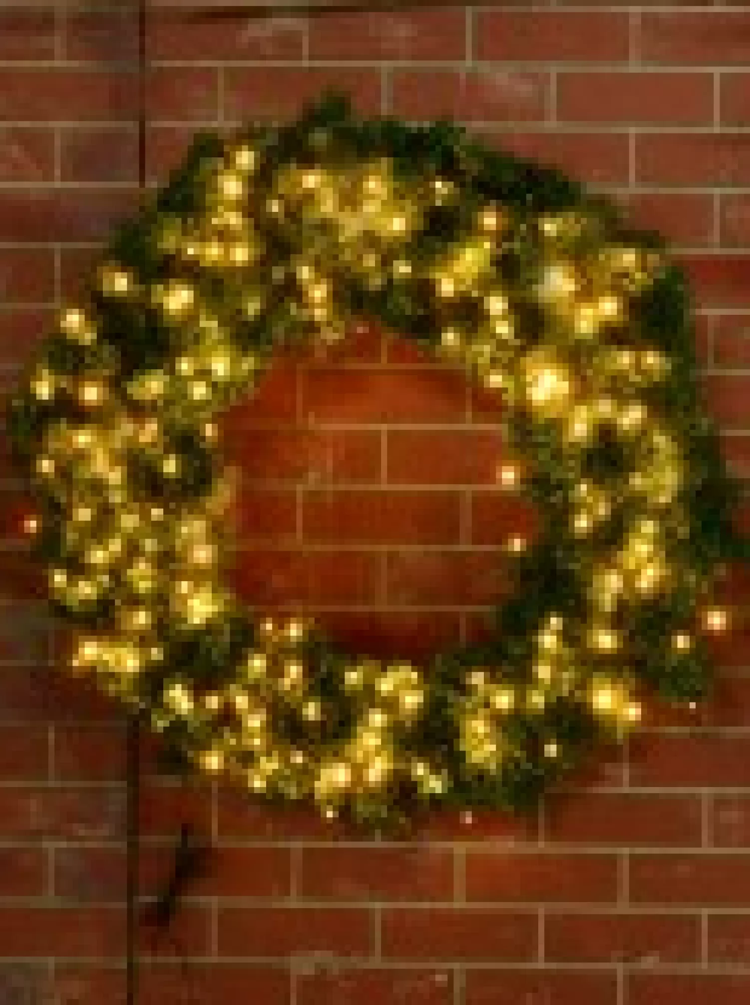 Christmas Warehouse Giant Balsam Pine Needle Pre-Lit Christmas Wreath With 420 Tips - 1.2M> Christmas Wreaths