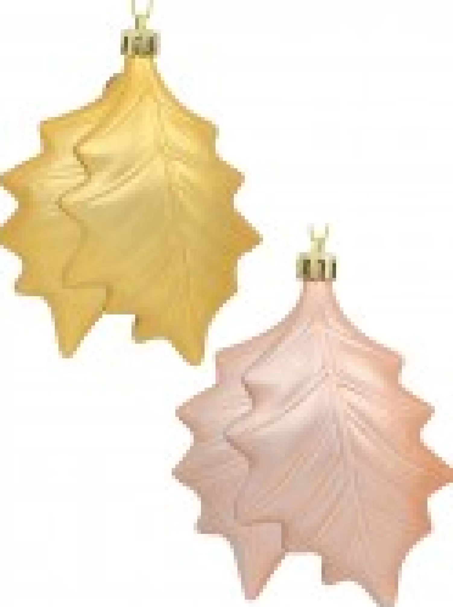 Christmas Warehouse Gold & Light Rose Gold Mistletoe Leaves Tree Hanging Decorations - 2 X 12Cm> Hanging Decorations - Packs