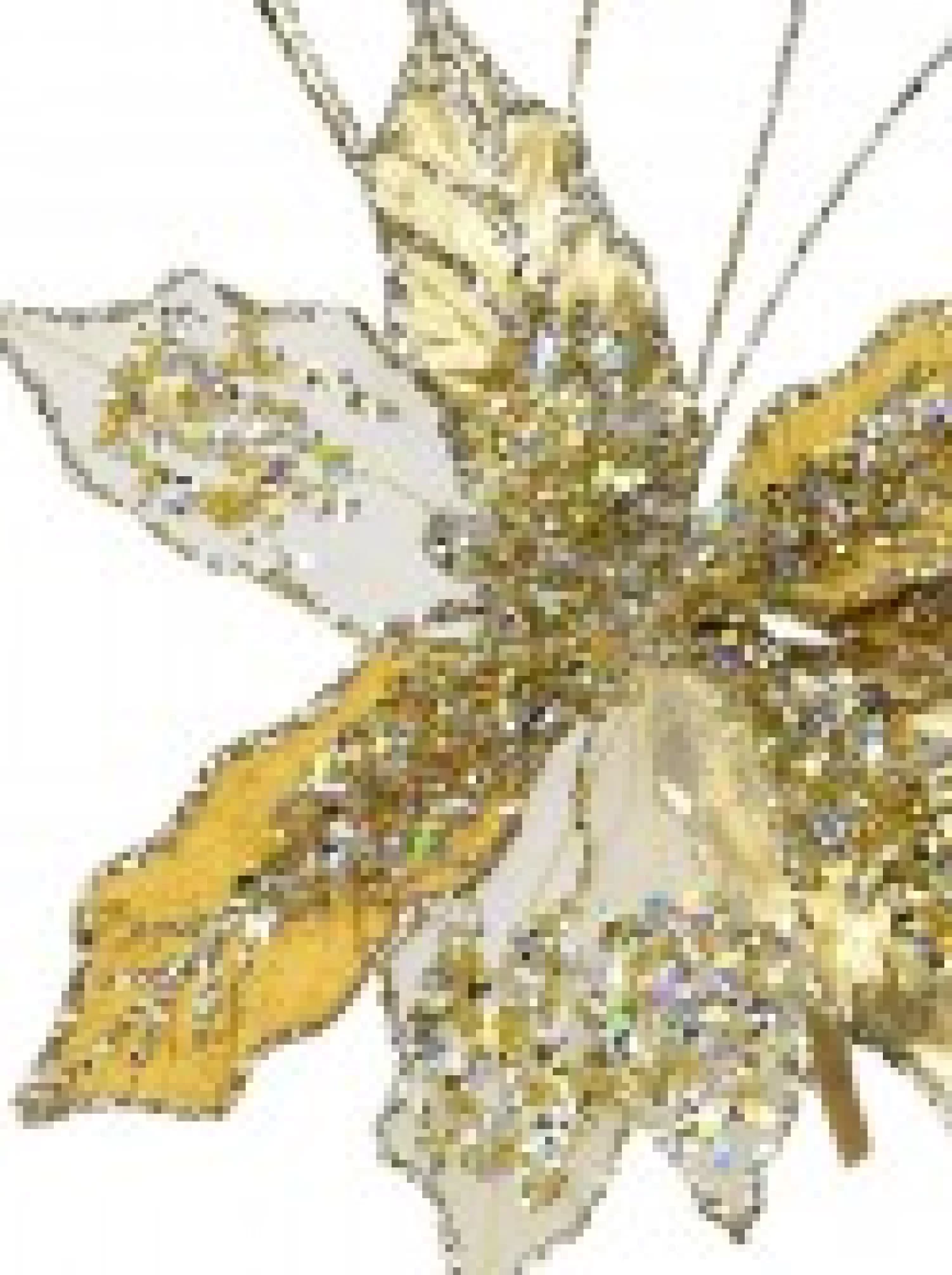 Christmas Warehouse Gold & Platinum Cactus Flower Decorative Christmas Floral Pick - 25Cm> Christmas Picks