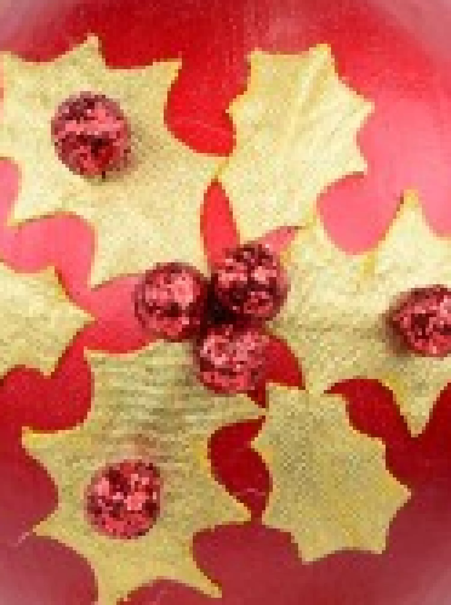 Christmas Warehouse Gold Antique Holly Red Bauble Christmas Tree Hanging Decoration - 11Cm> Hanging Decorations - Individual