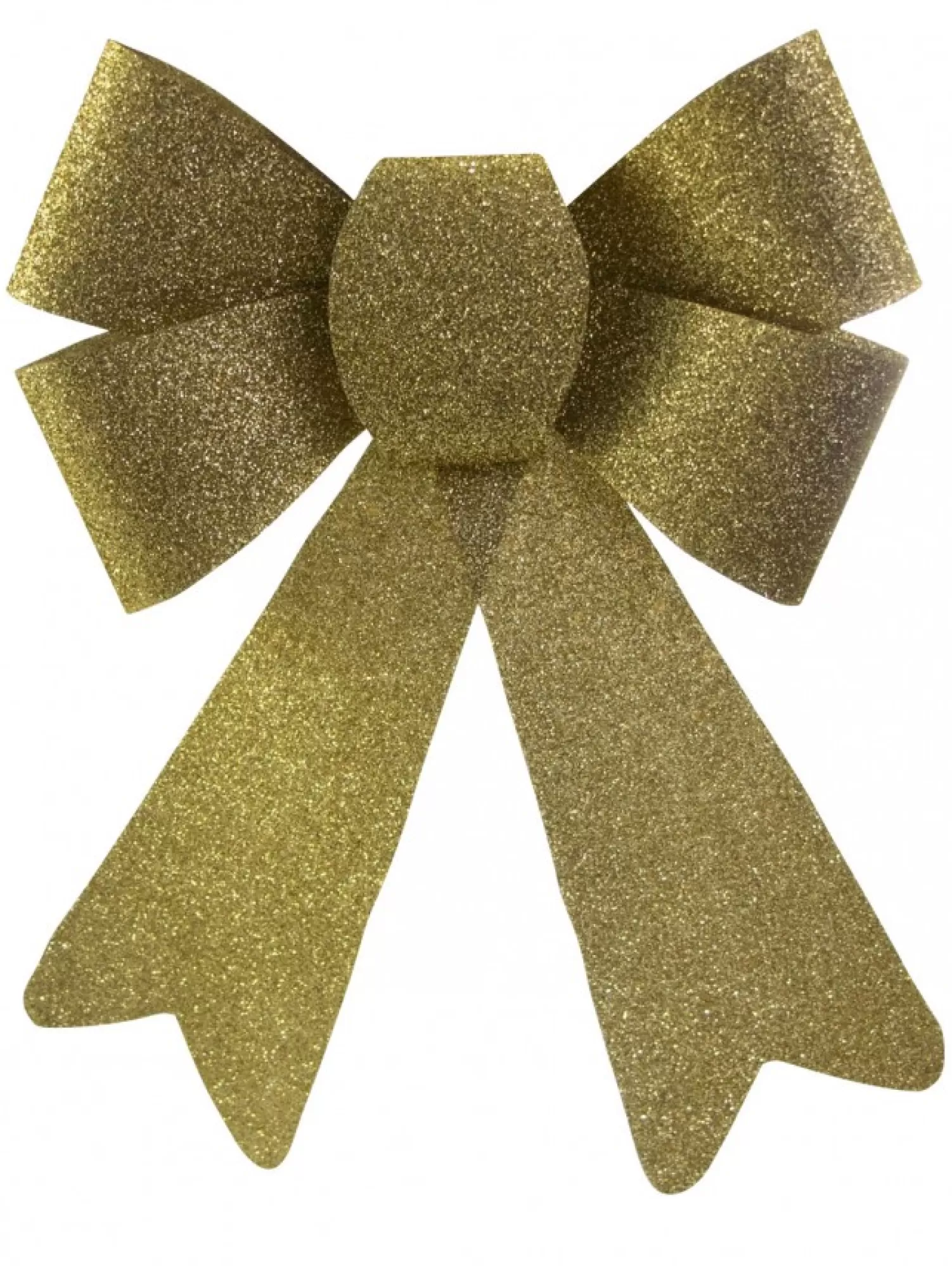 Christmas Warehouse Gold Glitter Pvc Christmas Tree Bow Decoration - 24Cm> Christmas Bows