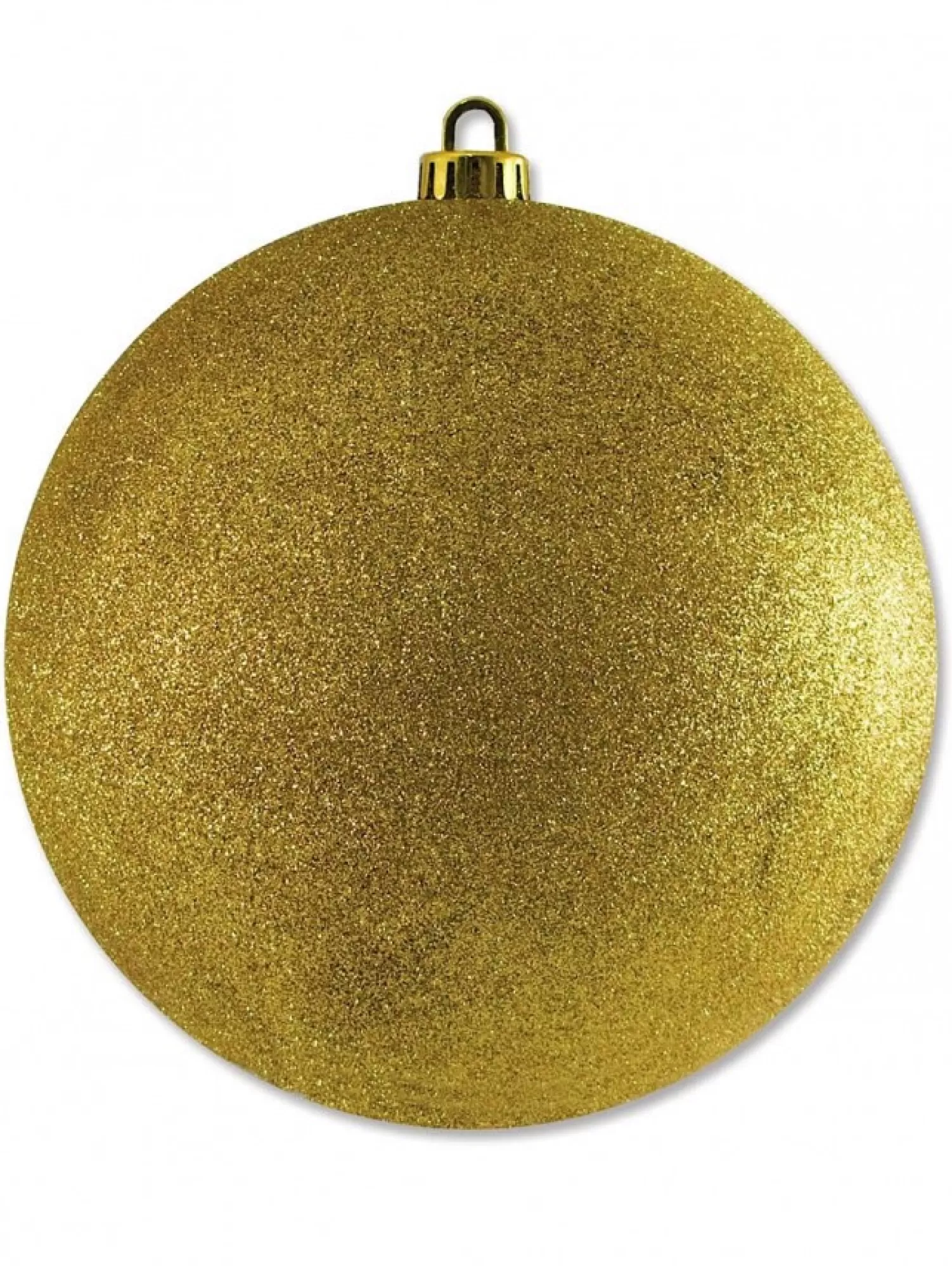 Christmas Warehouse Gold Glittered Large Display Bauble Christmas Decoration - 20Cm> Large Display Decorations