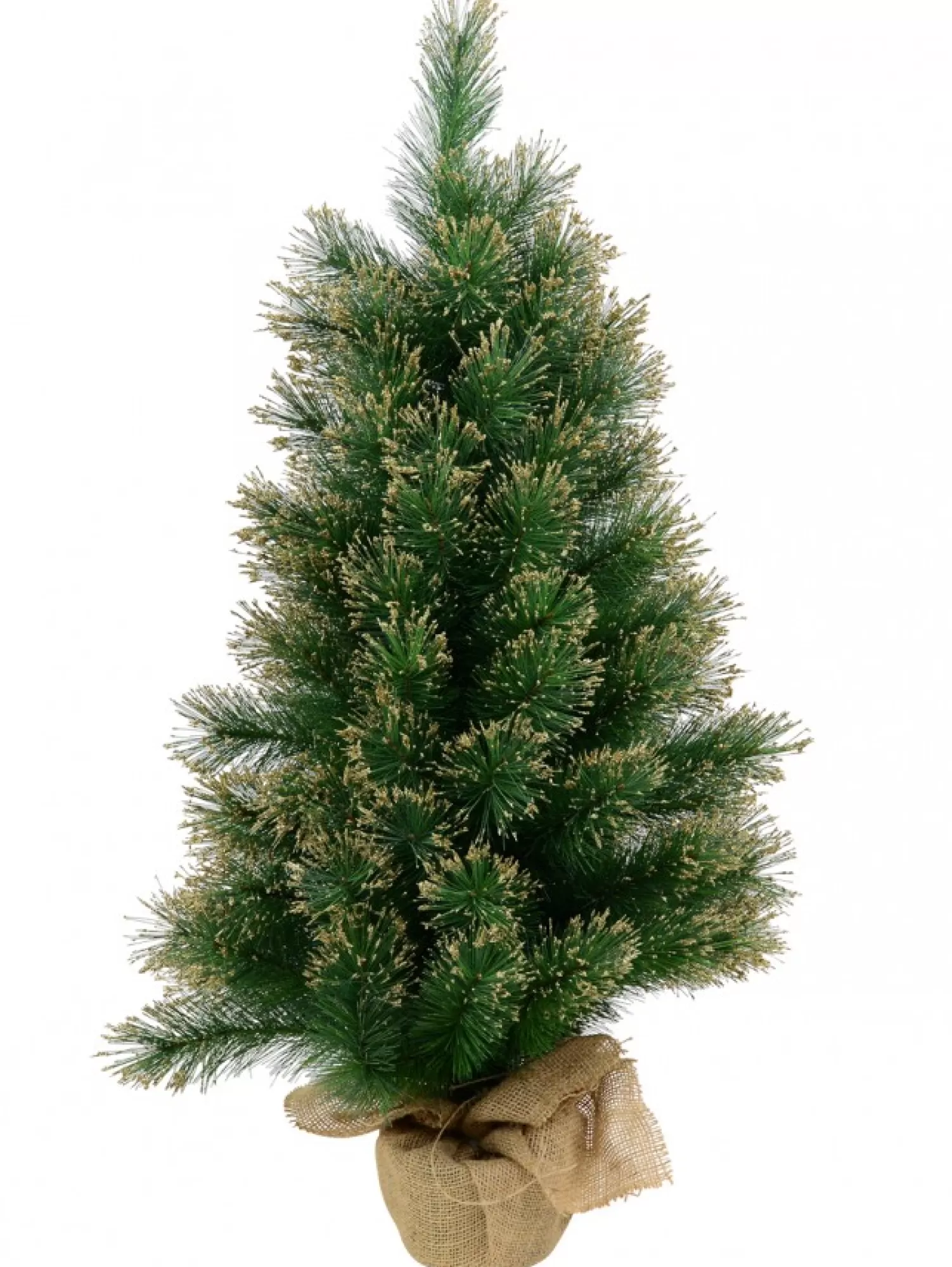 Christmas Warehouse Gold Glittered Needle Tip Pine Tabletop Christmas Tree With 96 Tips - 90Cm> Table Top Christmas Trees