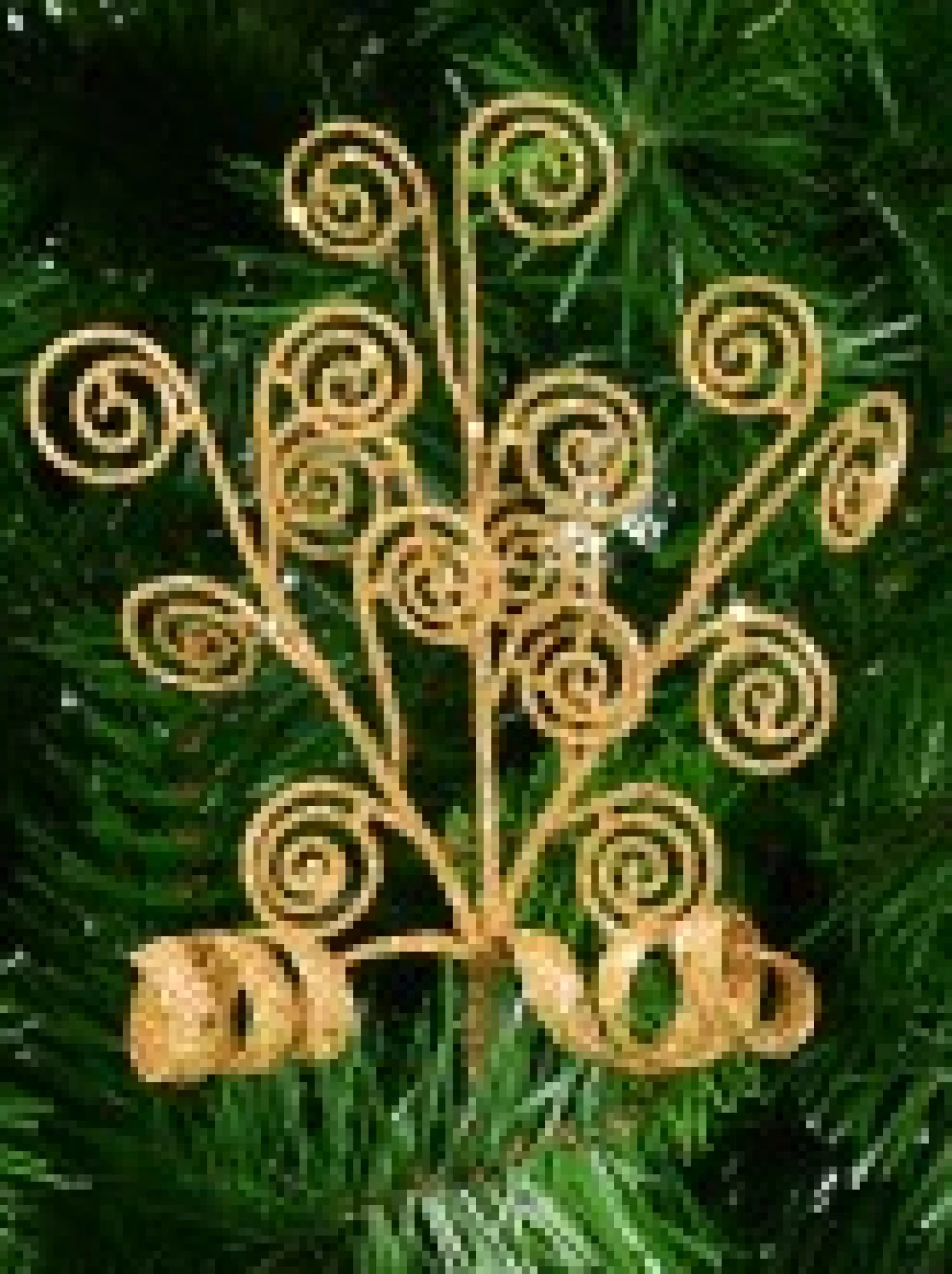 Christmas Warehouse Gold Glittered Swirls Decorative Christmas Spray Pick - 19Cm> Christmas Picks