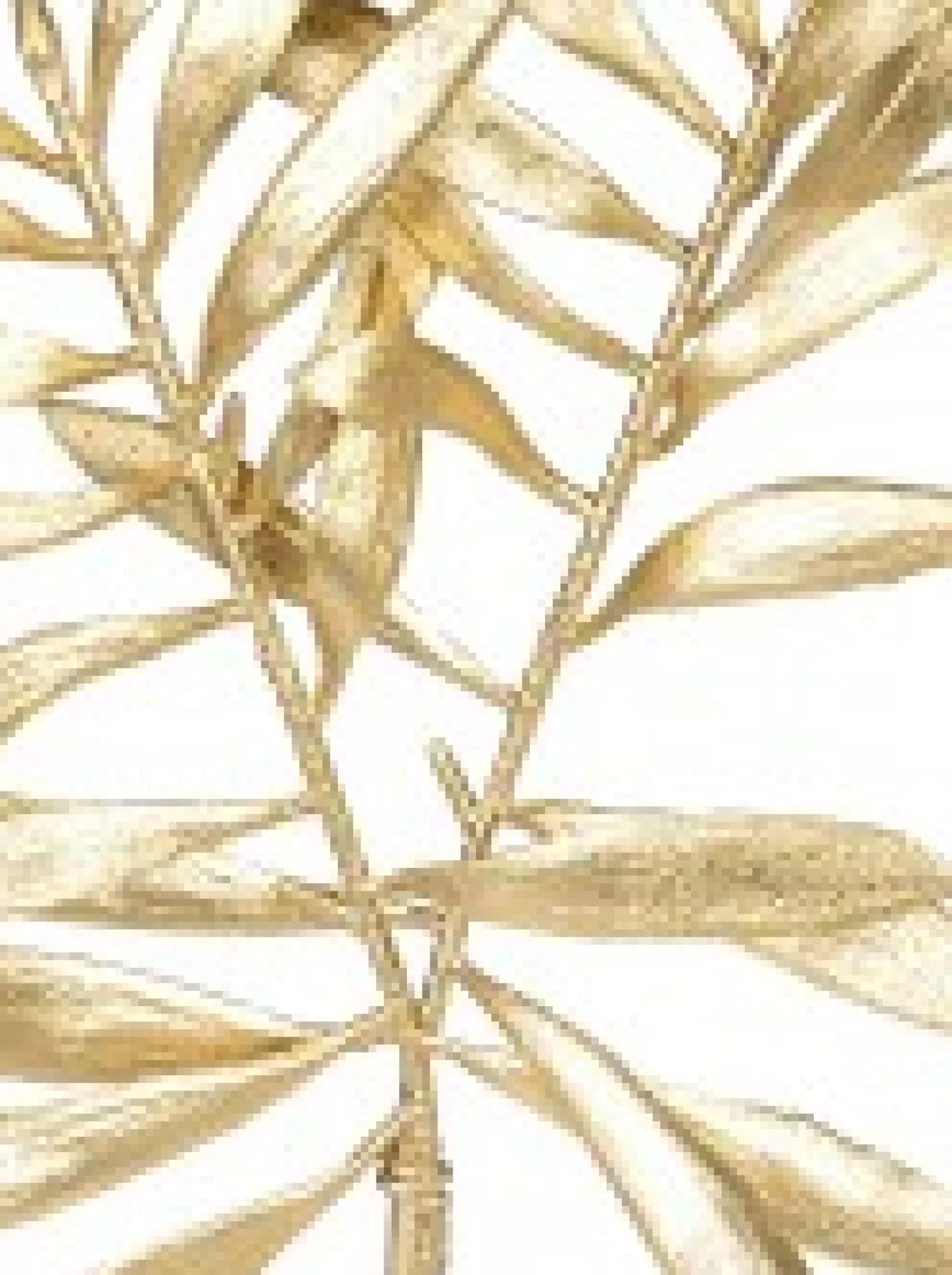 Christmas Warehouse Gold Thin Leaf Christmas Bush Two Branch Decorative Spray Pick - 26Cm> Christmas Picks